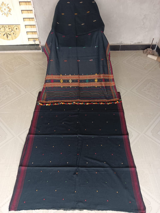 BHUJODI KALA COTTON KURTA ,BOTTOM & DUPATTA(Mirror work)