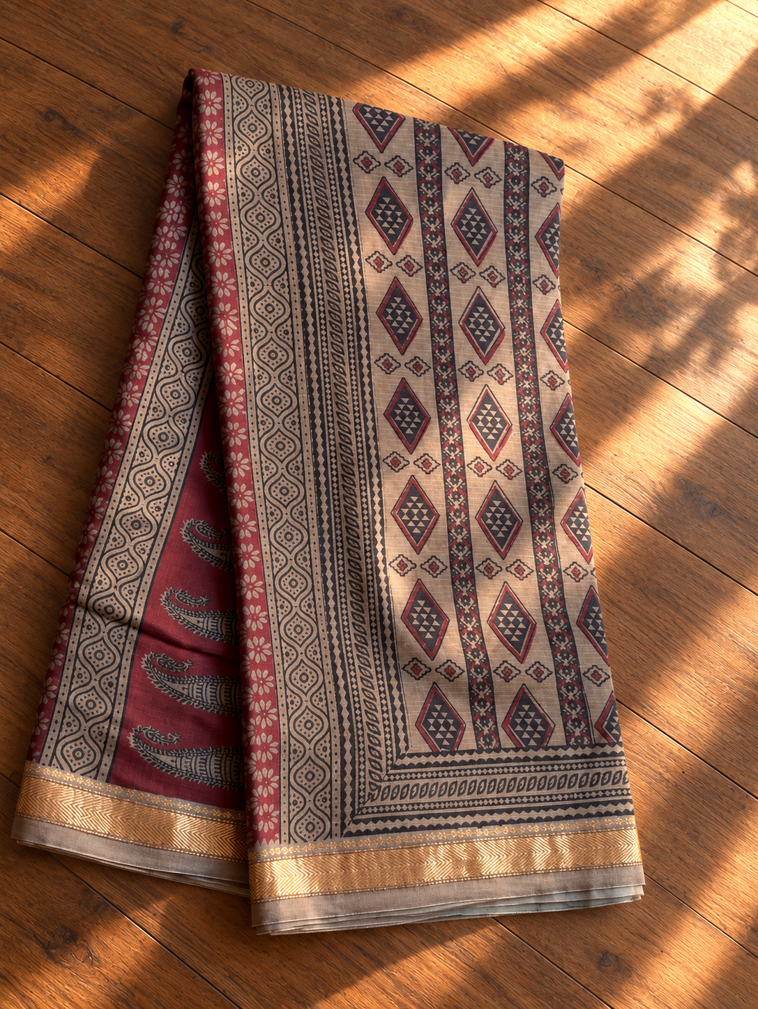 Maheshwari Bagh Print Saree