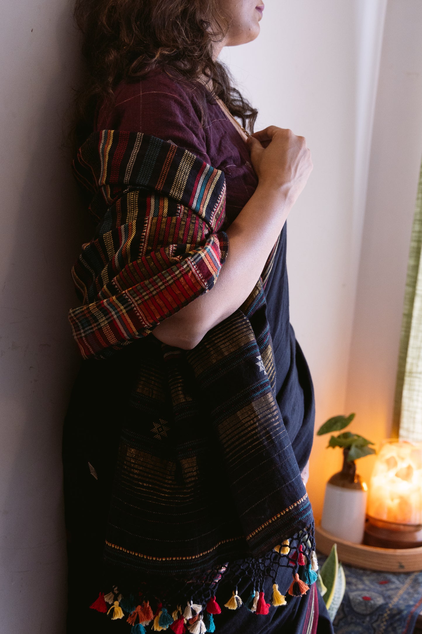 BHUJODI KALA ORGANIC COTTON SAREE(GOLD ZARI WORK PALLU)