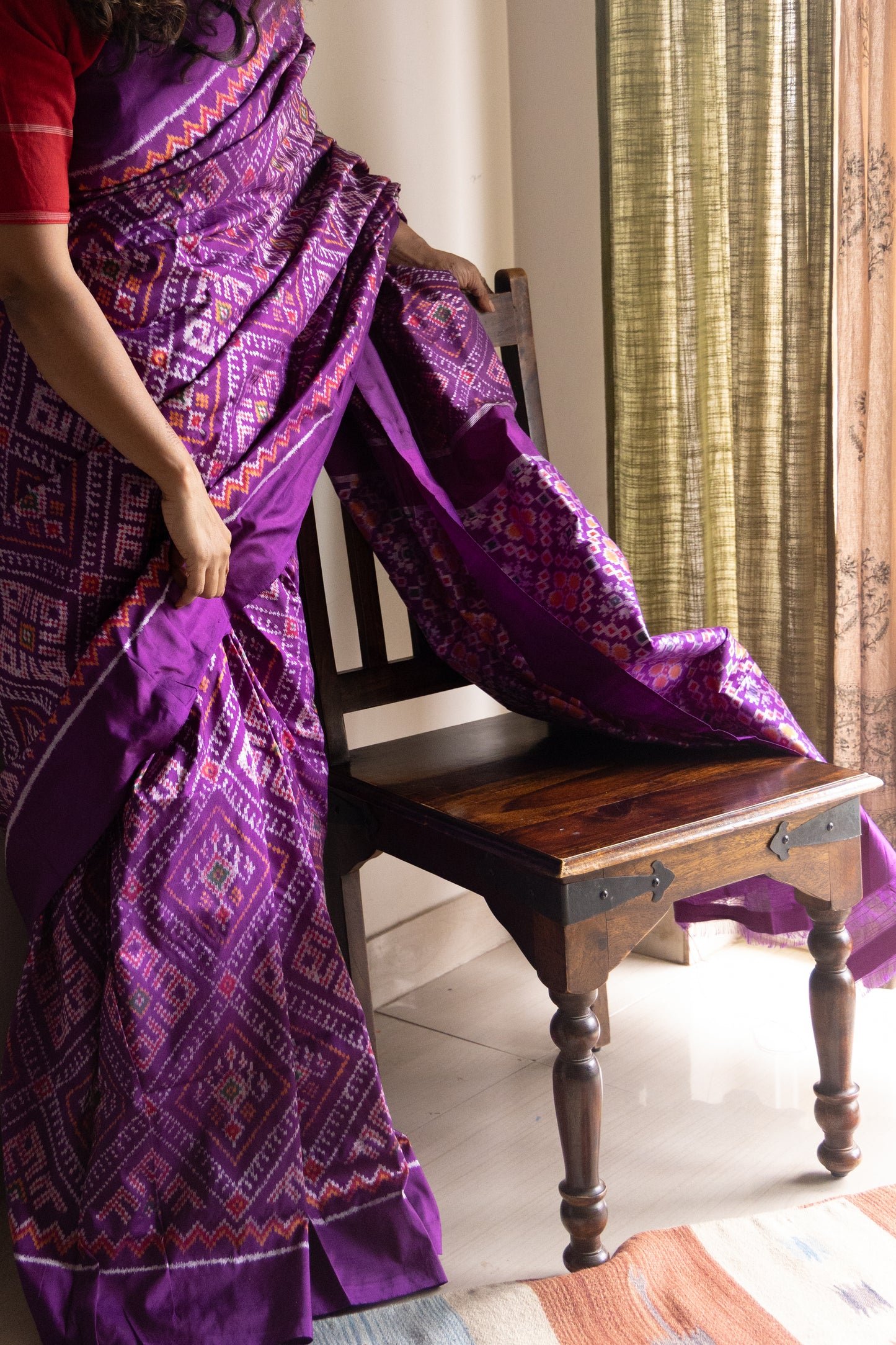 Mulberry Silk Ikkat Saree