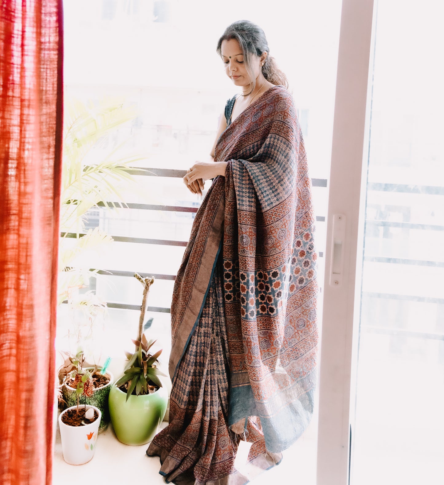 Ajrakh Handloom Kota Saree