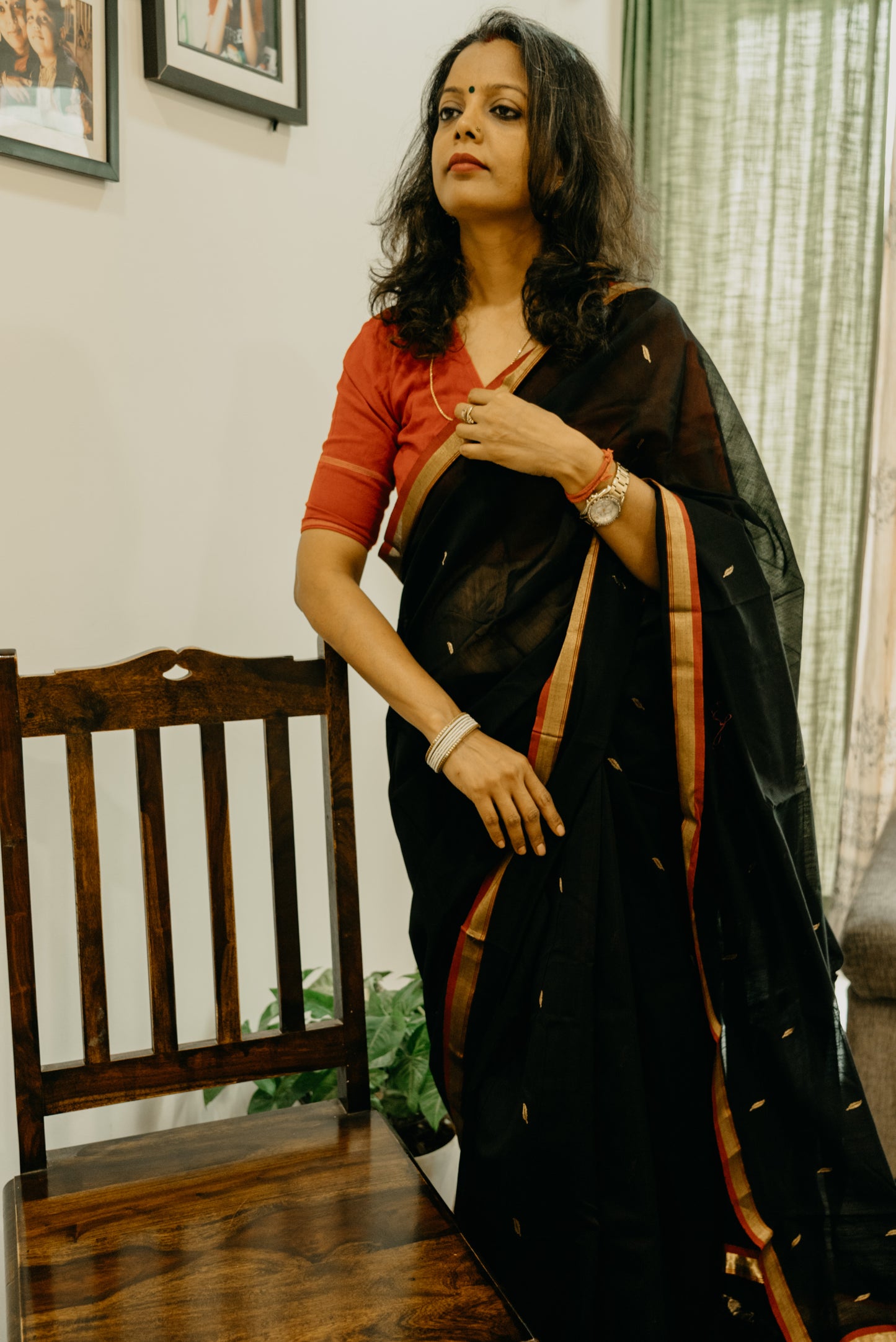 Handloom Zari Work Chanderi Saree
