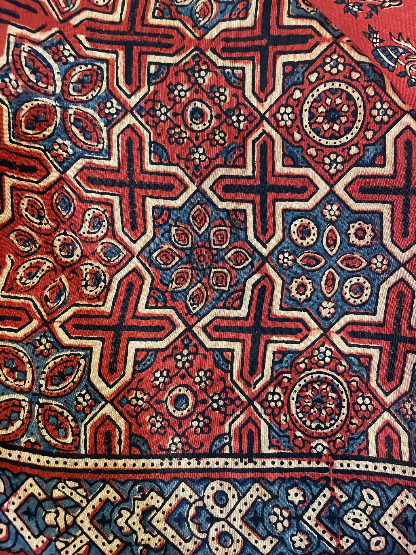 AJARKH CHANDERI SAREE JACQUARD ZARI PALLU