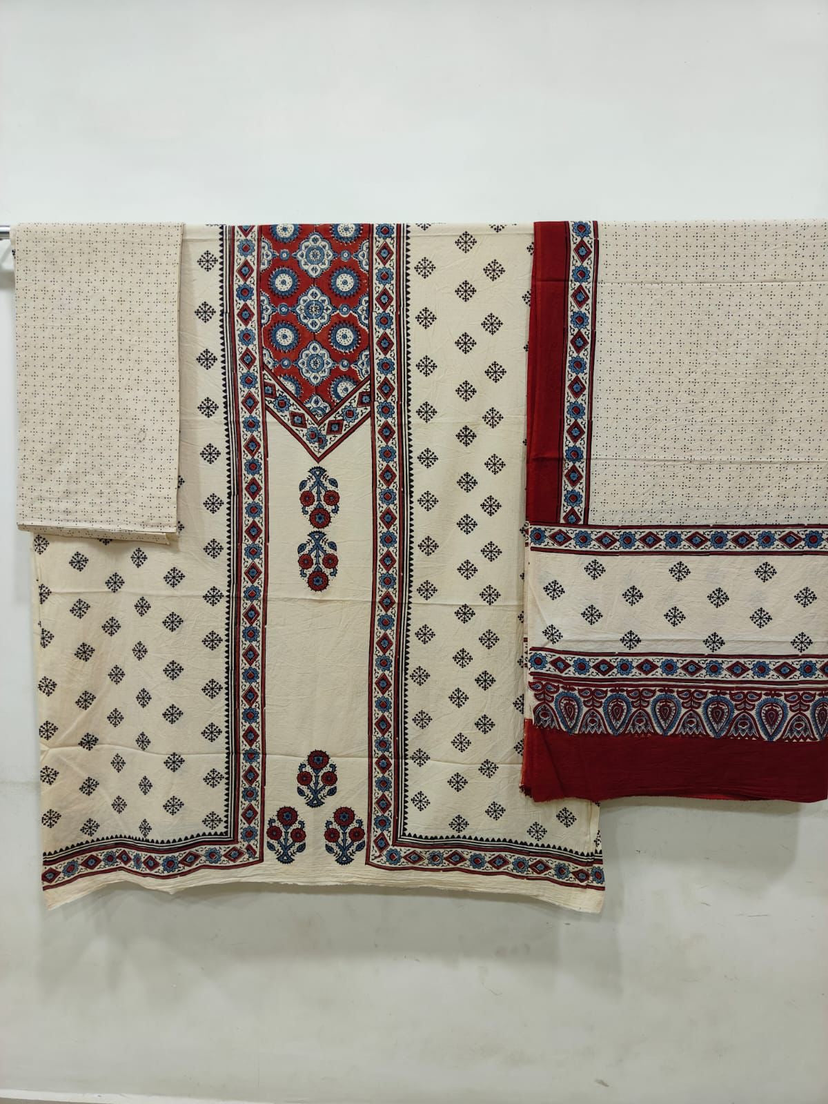 AJRAKH COTTON HANDBLOCK SUIT SET (3Piece)