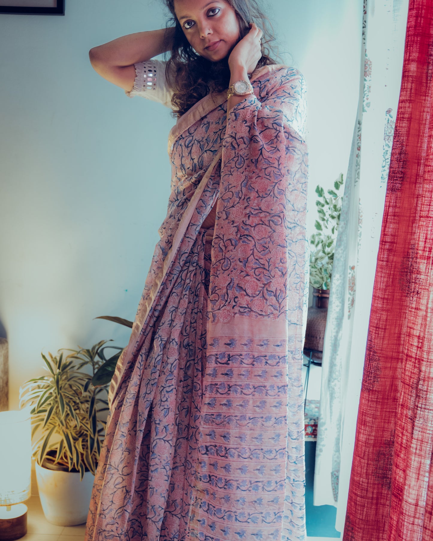 Maheshwari Silk-cotton Saree.