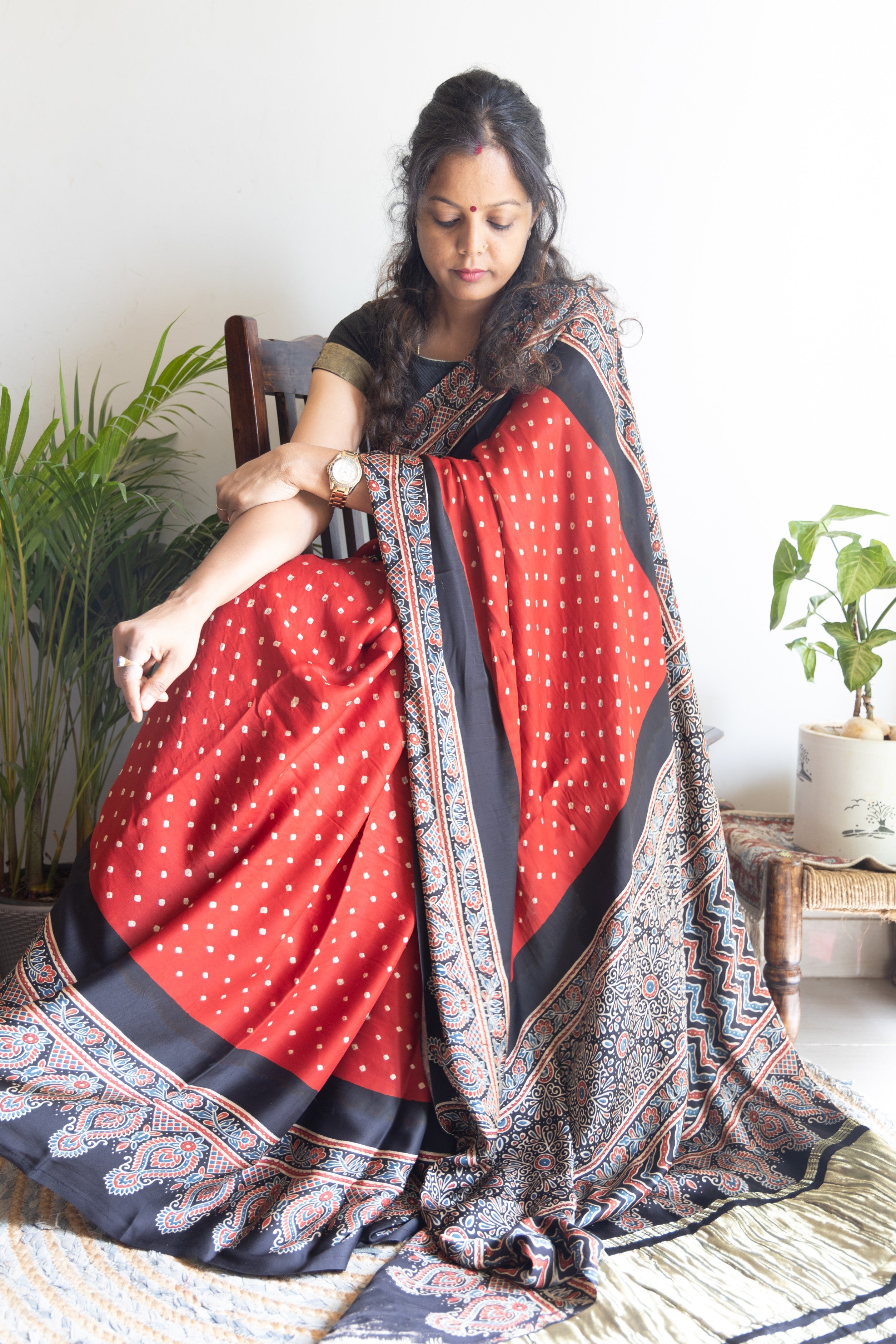 Bandhani Saree | Bandhej / Chunri / Gaji Silk Bandhani Sarees Online:  Khatri Jamnadas Bechardas – Tagged 