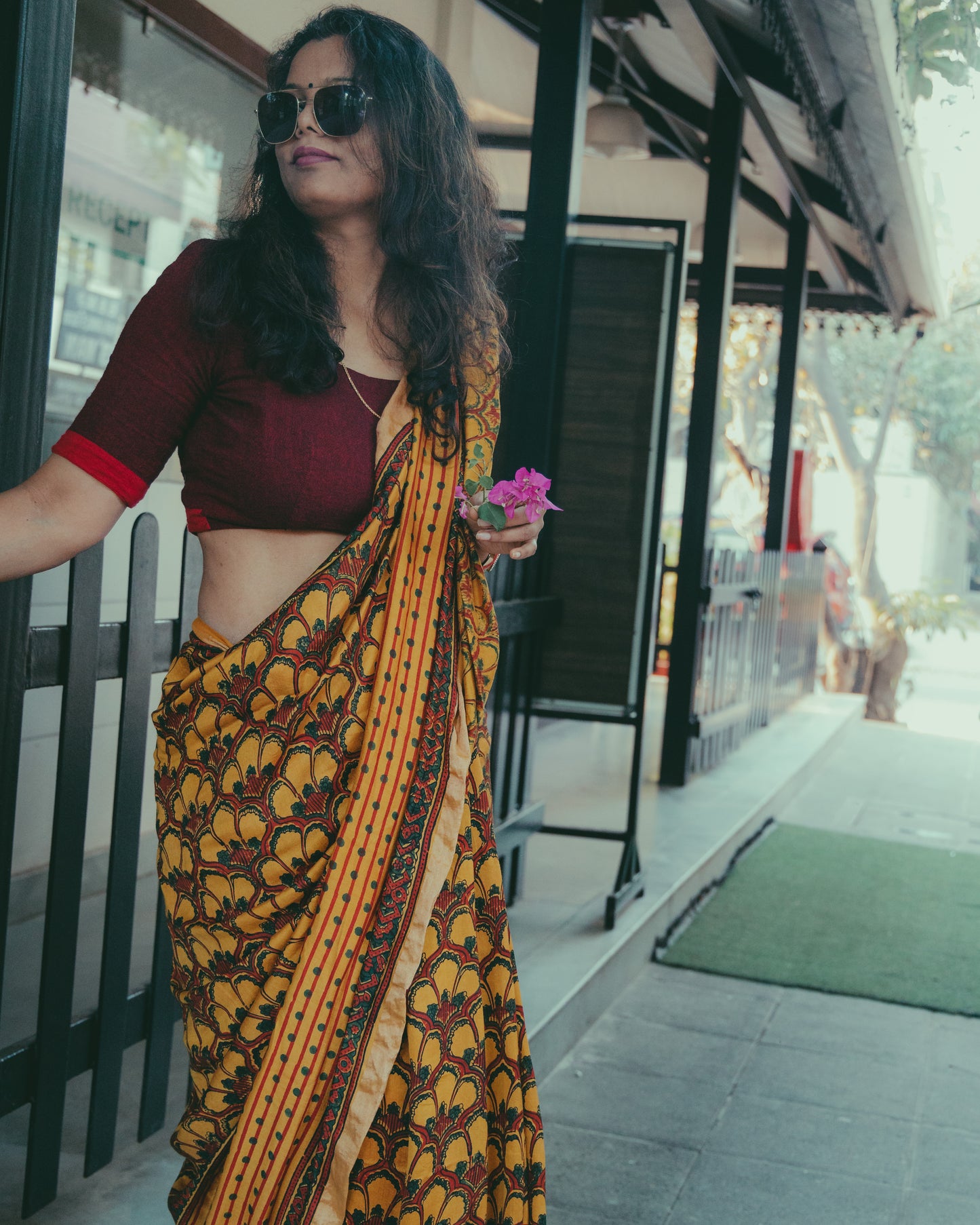 AJRAKH MULBERRY SILK SAREE