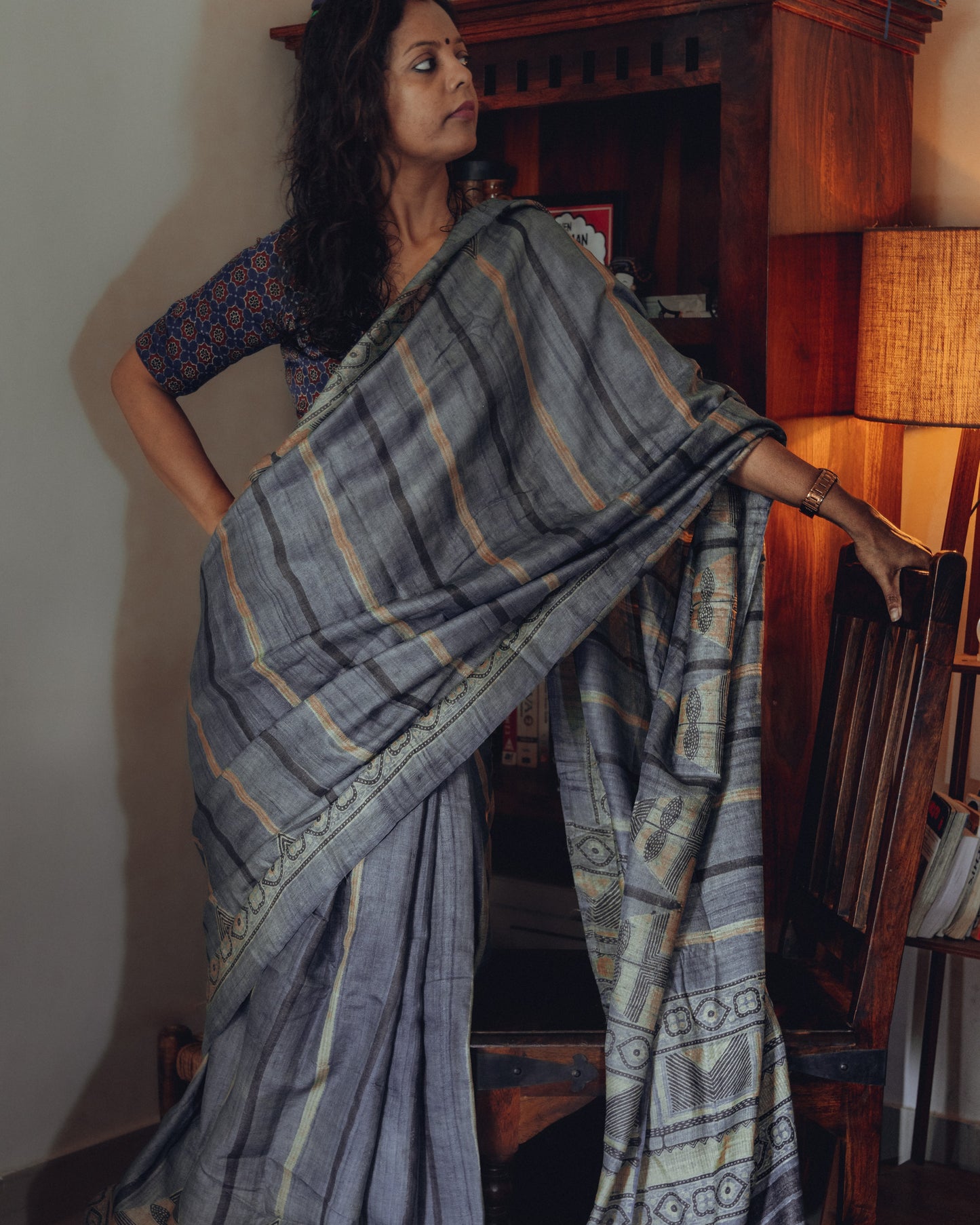 Tussar Silk  Saree (Flat Tussar)