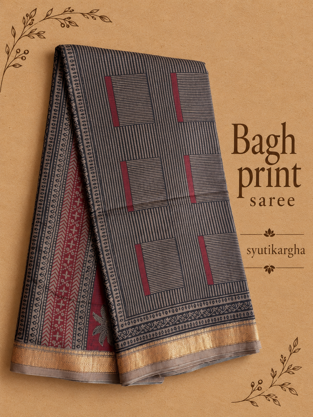Maheshwari Bagh Print Saree