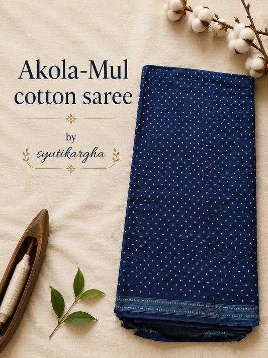 Akola - Mul cotton hand block printed saree #5