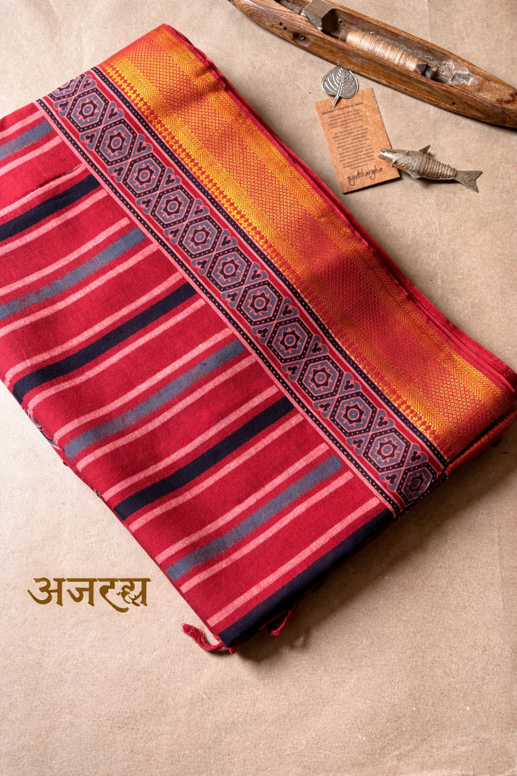 AJRAKH MUL COTTON (Zari Border)