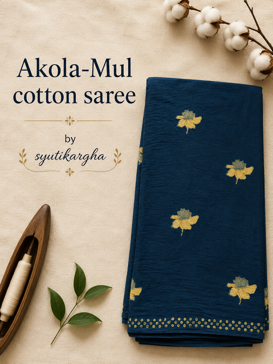 Akola - Mul cotton hand block printed saree #2