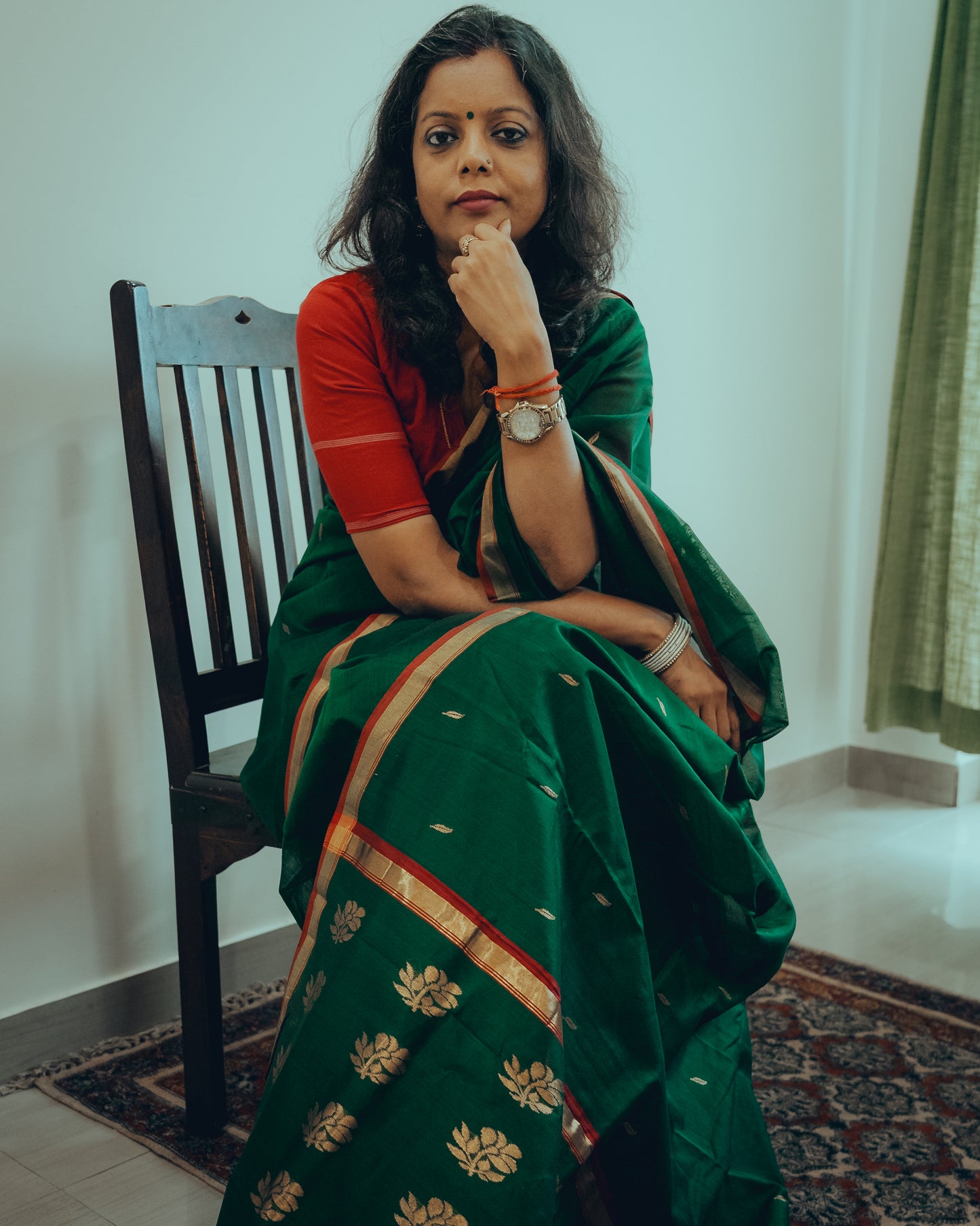 Handloom Zari Work Chanderi  Saree