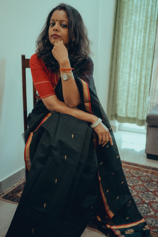 Handloom Zari Work Chanderi Saree