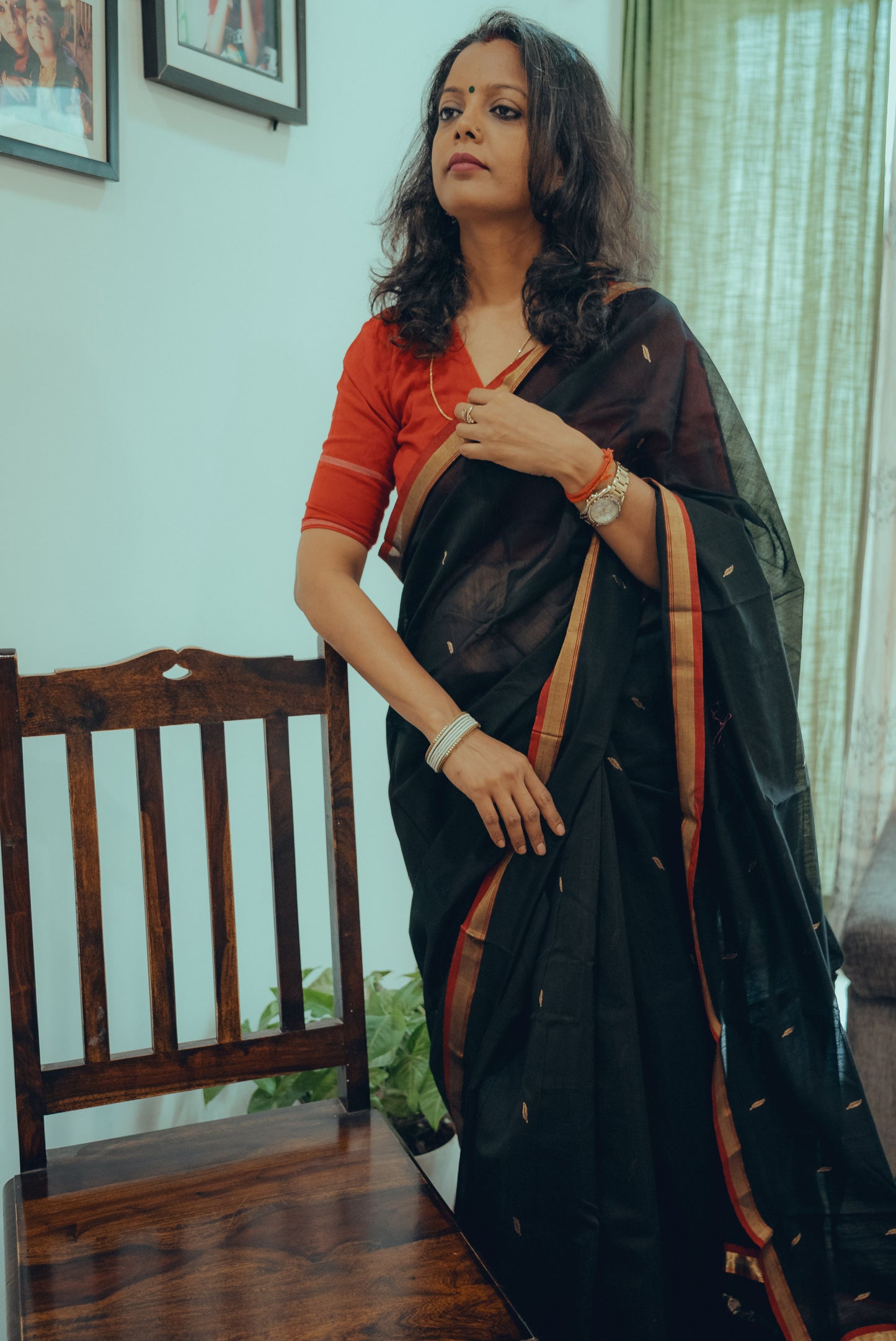 Handloom Zari Work Chanderi Saree