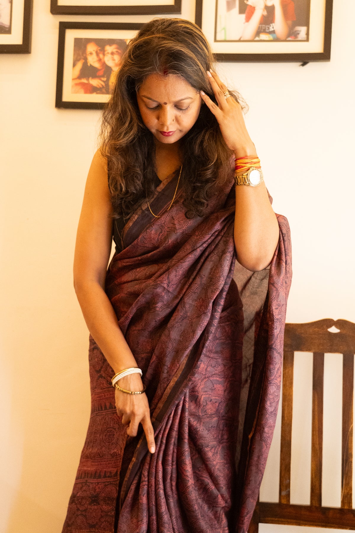 Ajrakh Tussar Silk