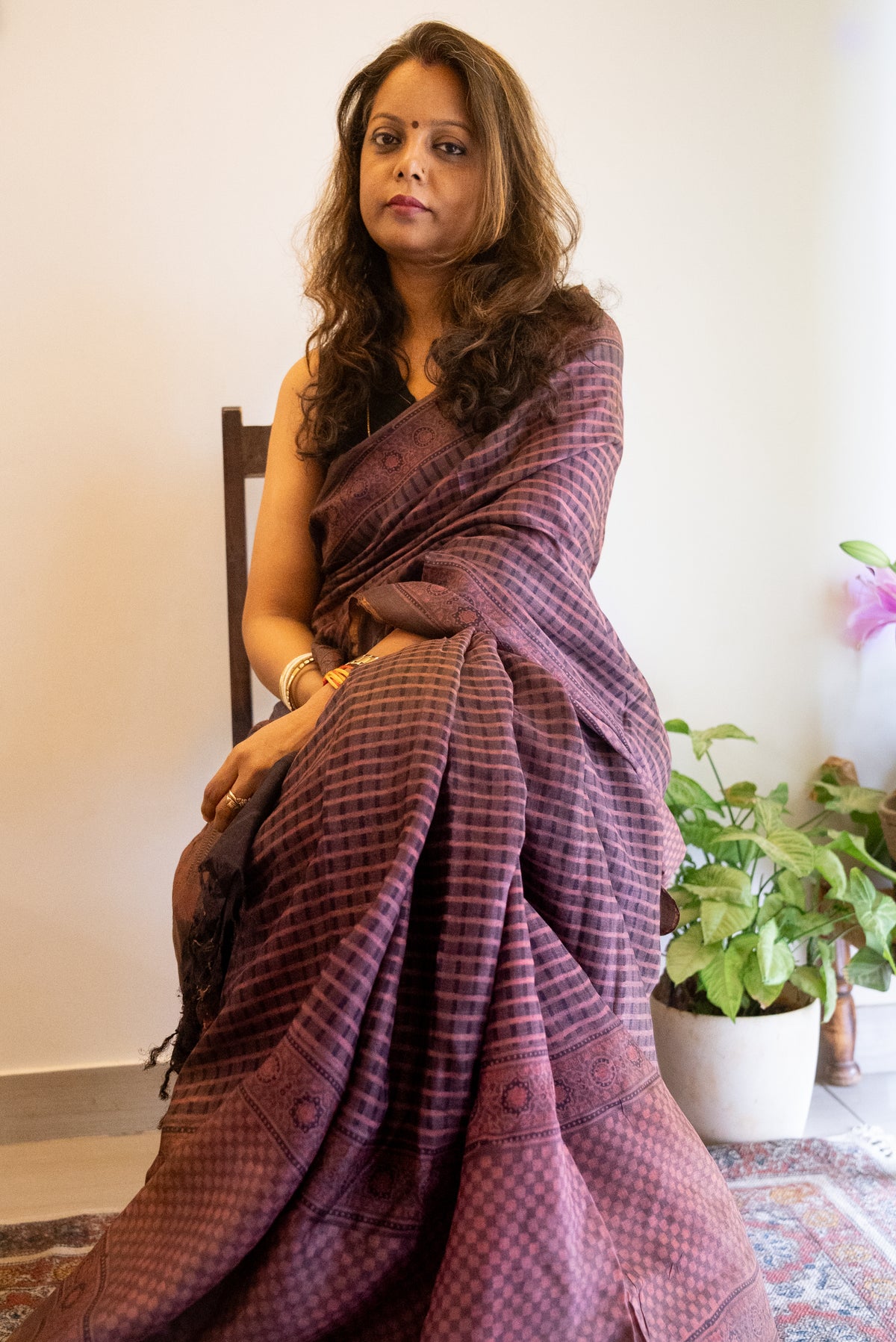 Ajrakh Tussar Silk