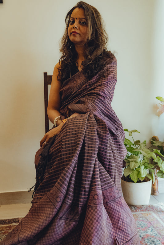 Ajrakh Tussar Silk