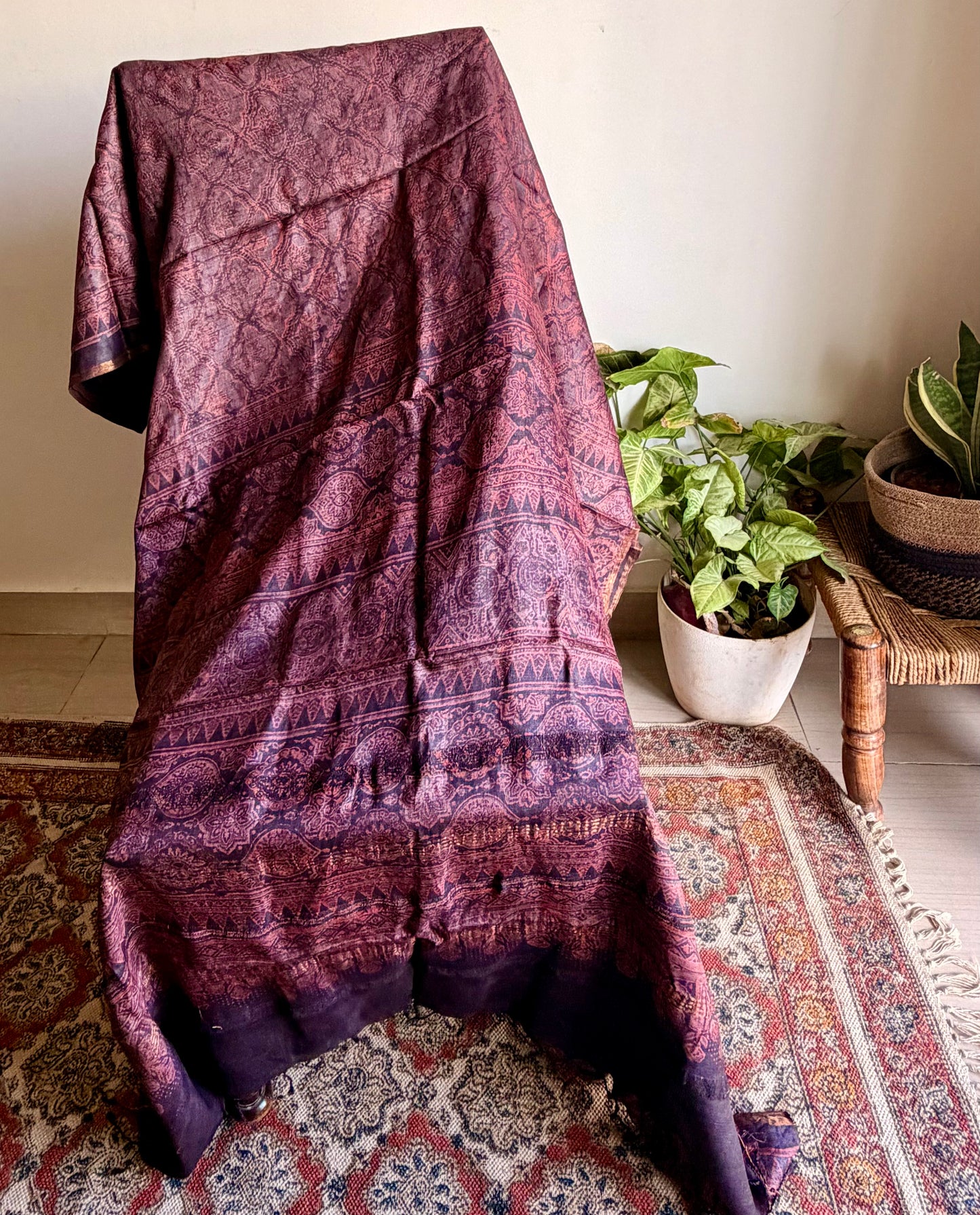 Ajrakh Tussar Silk