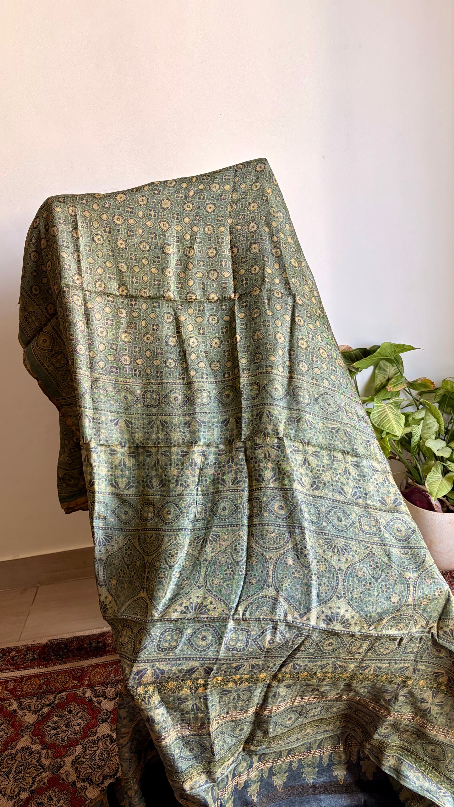 Ajrakh Tussar Silk