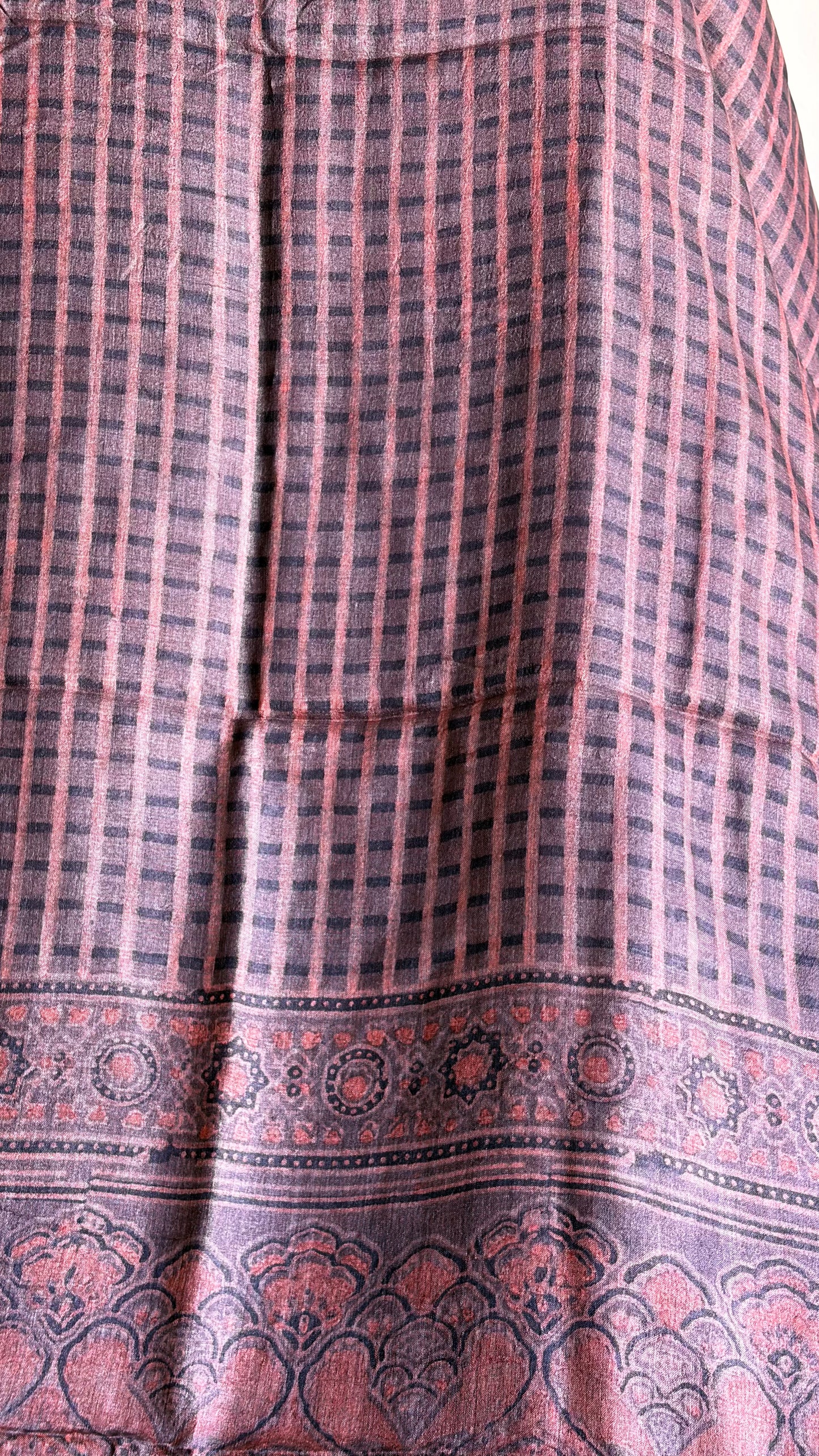 Ajrakh Tussar Silk