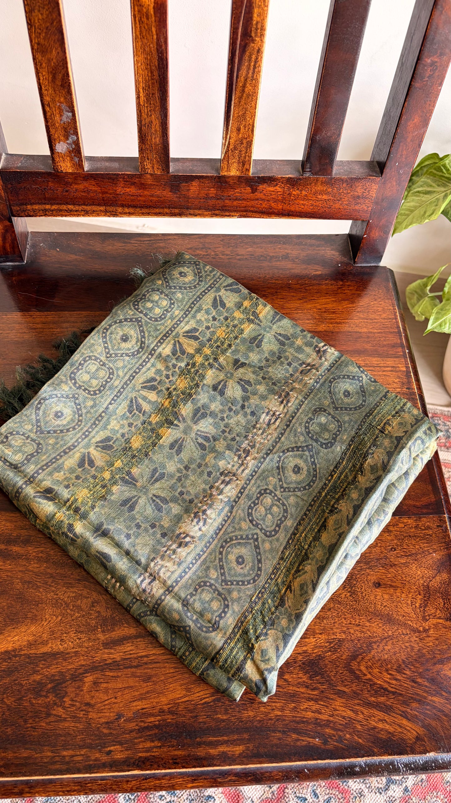 Ajrakh Tussar Silk