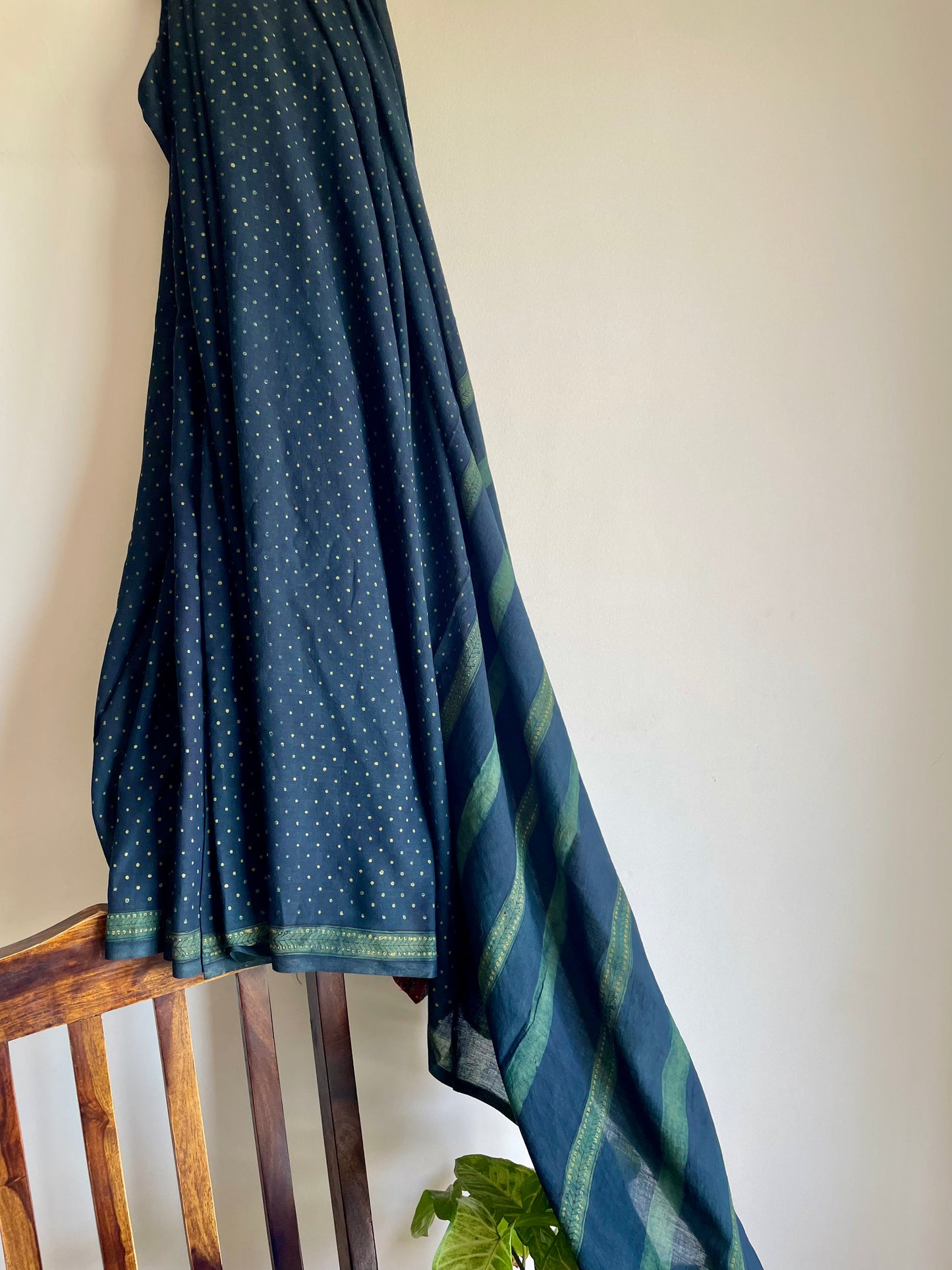 Akola - Mul cotton hand block printed saree #3