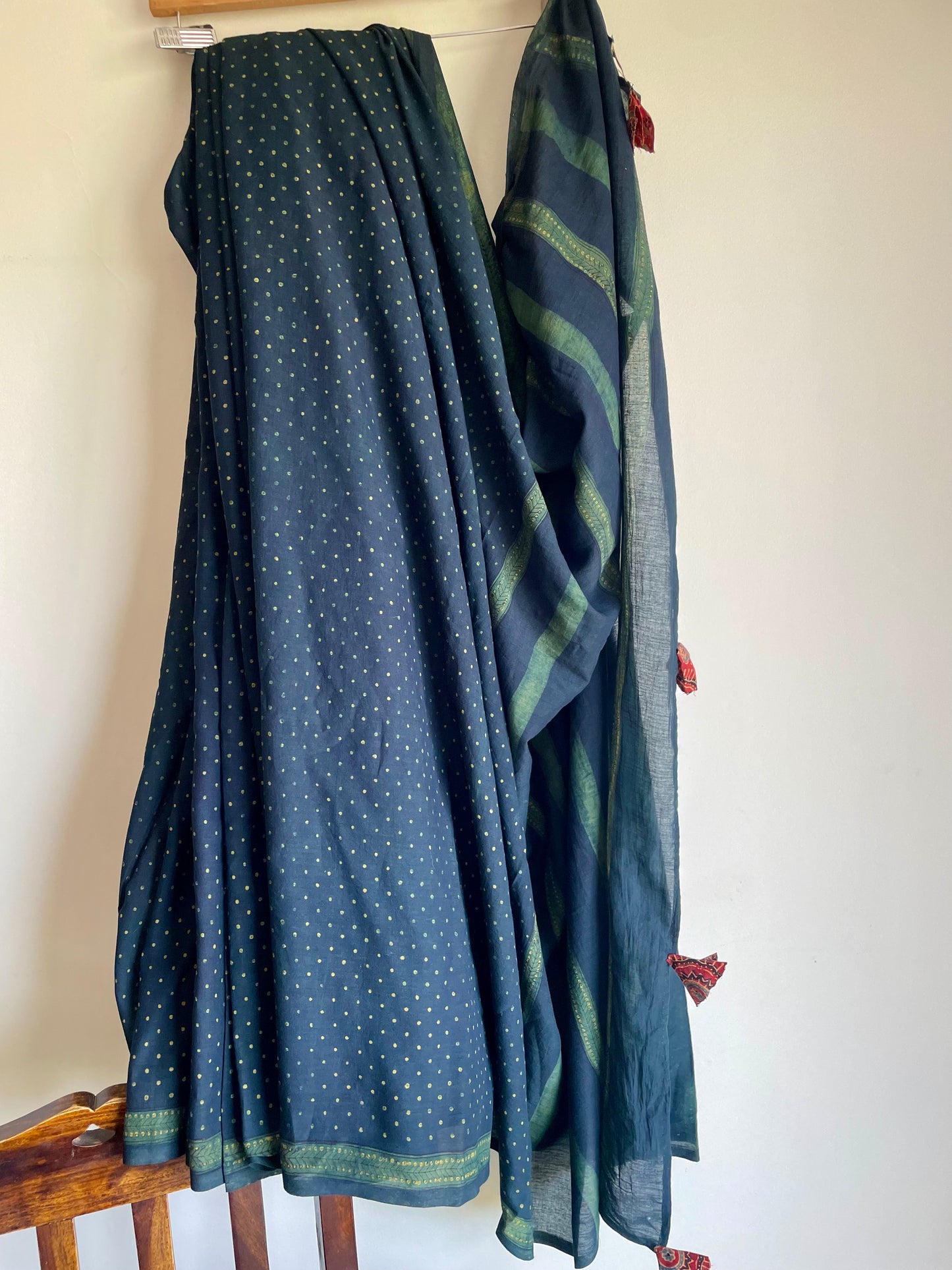 Akola - Mul cotton hand block printed saree #3