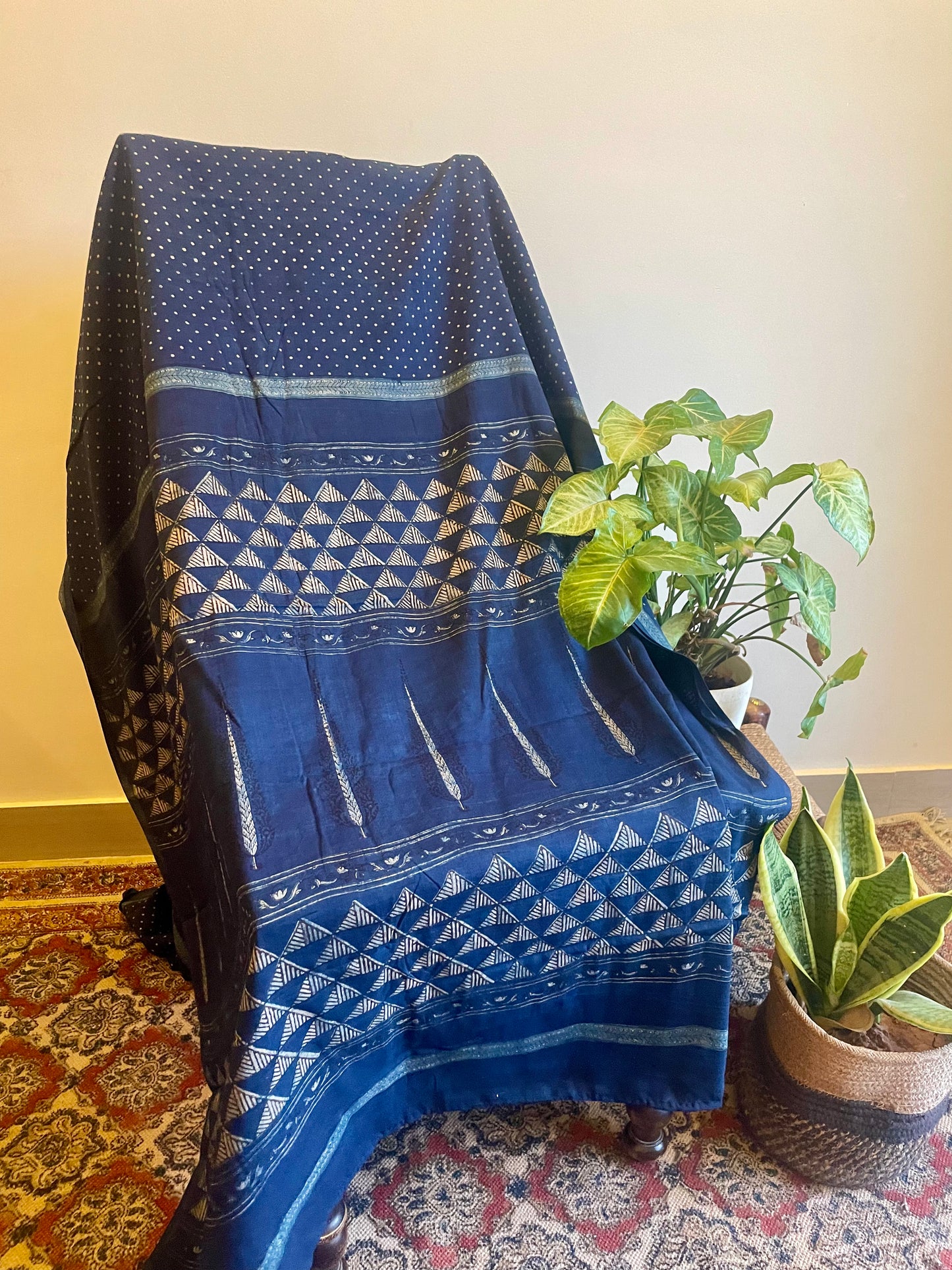 Akola - Mul cotton hand block printed saree #5