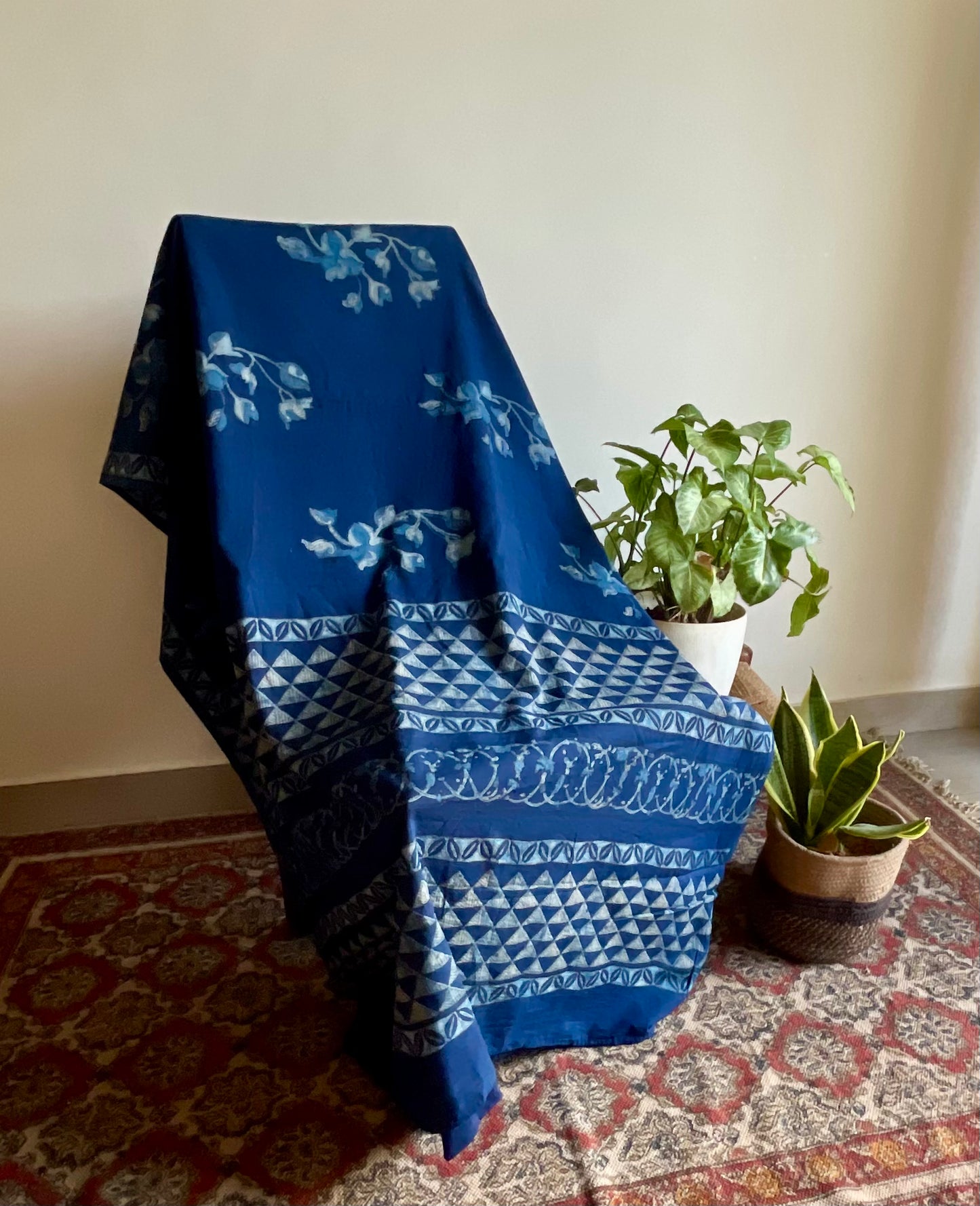 Akola - Mul cotton hand block printed saree #4