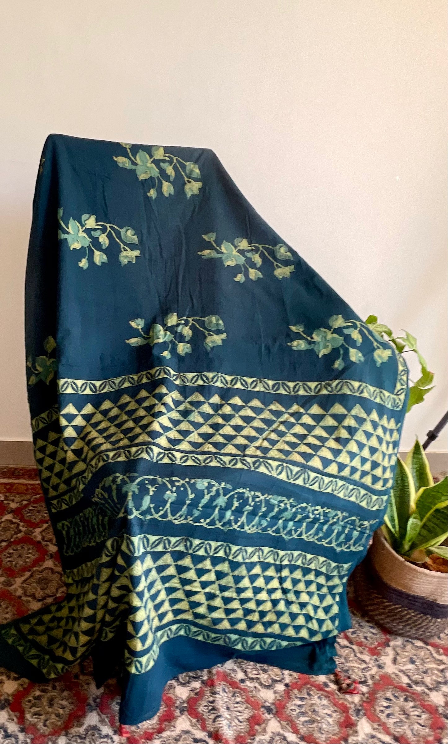Akola - Mul cotton hand block printed saree #1