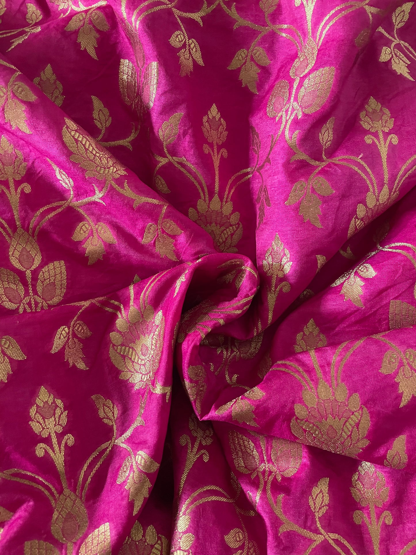 Banarsi Rani Pink Silk Fabric