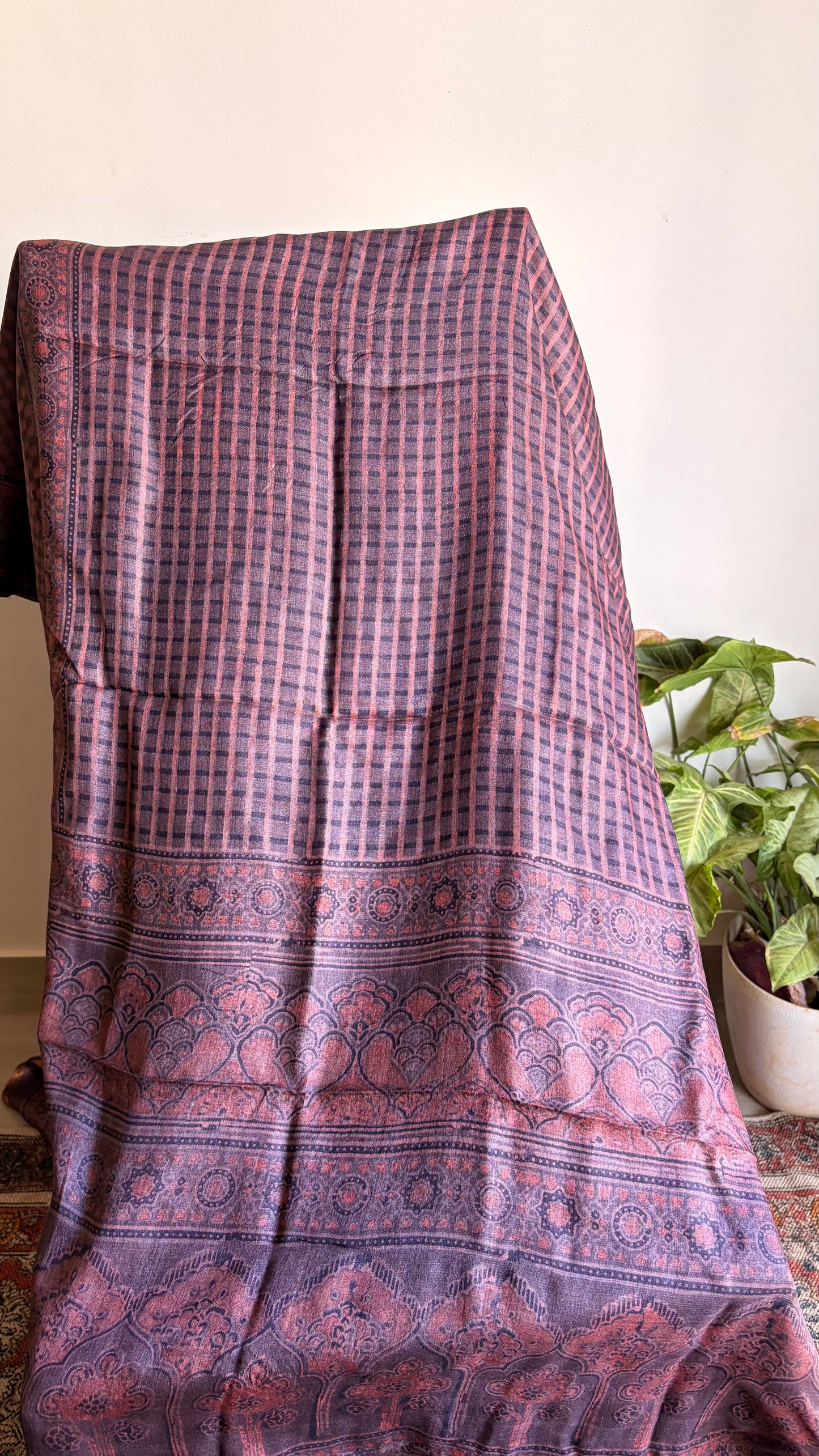 Ajrakh Tussar Silk