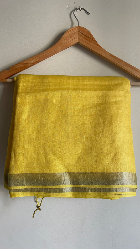 Bumblebee Linen Saree