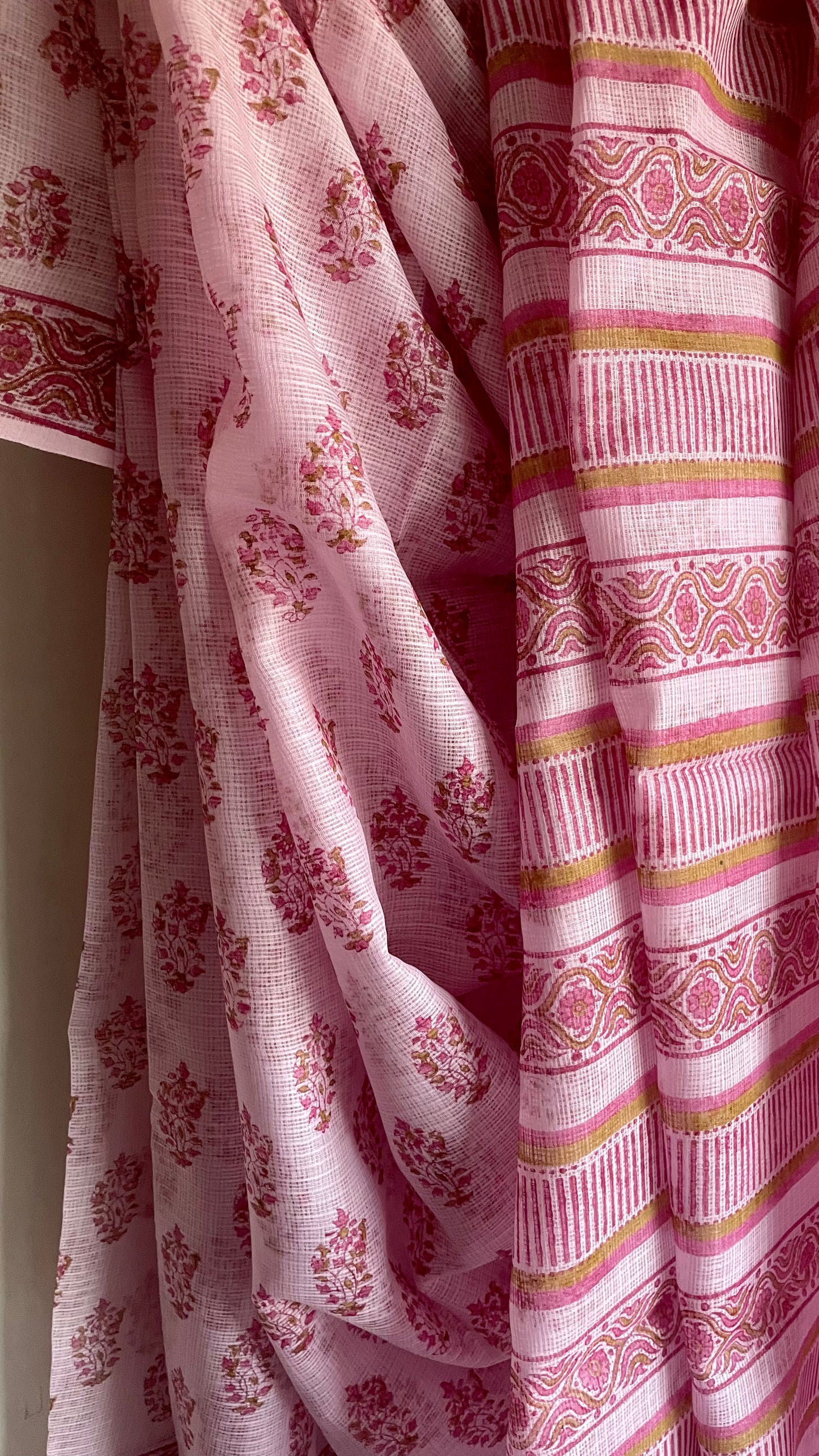 HANDLOOM KOTA-DORIA SAREE PINK