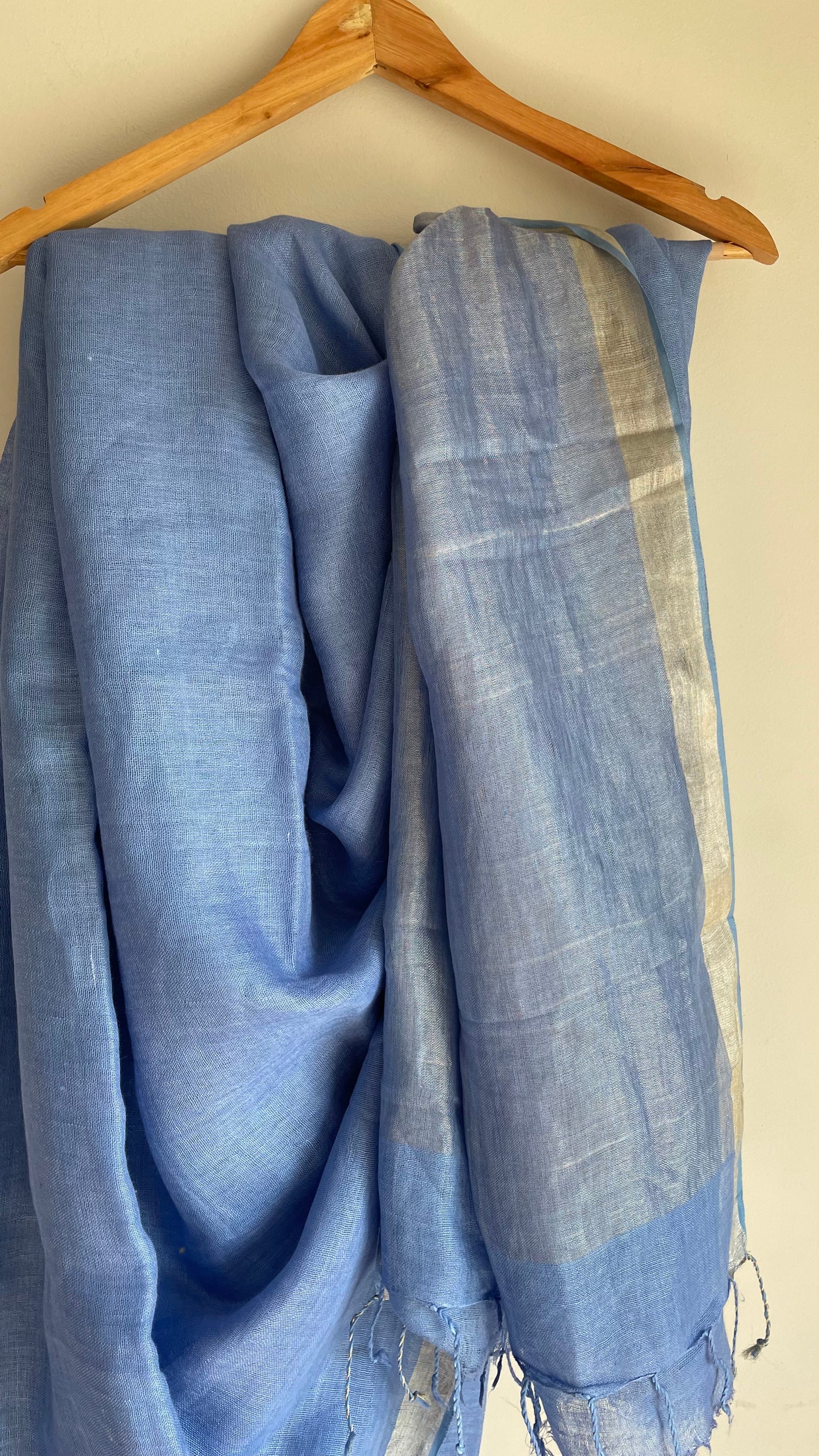 Ultramarine Linen Saree