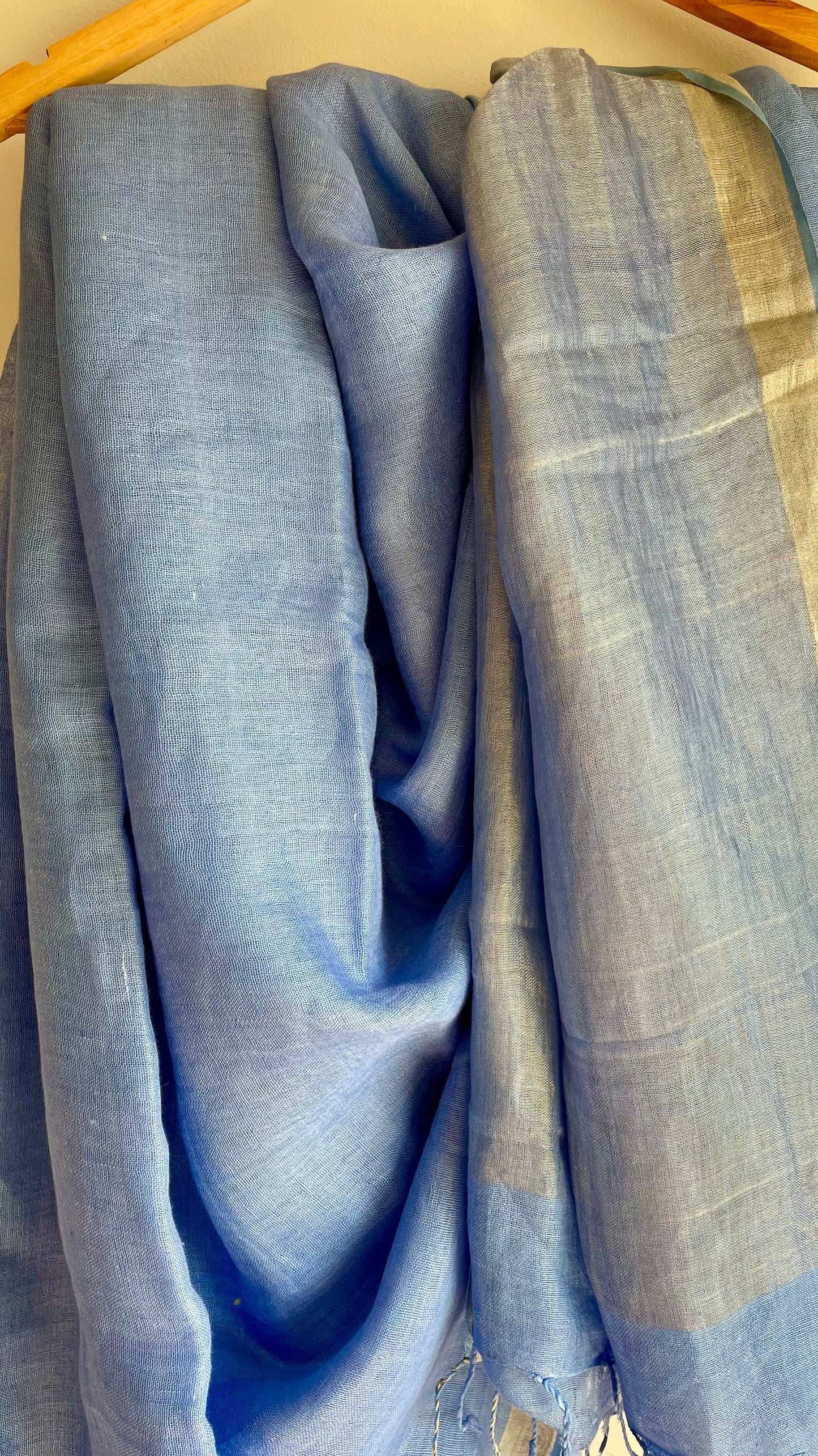 Ultramarine Linen Saree