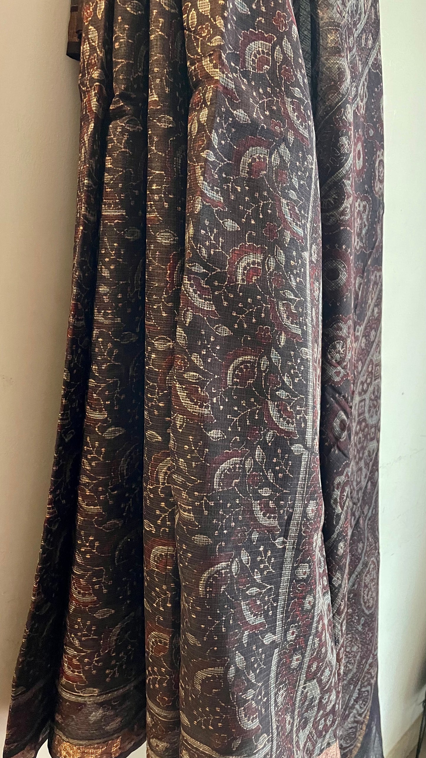 Ajrakh Kota Cotton Saree