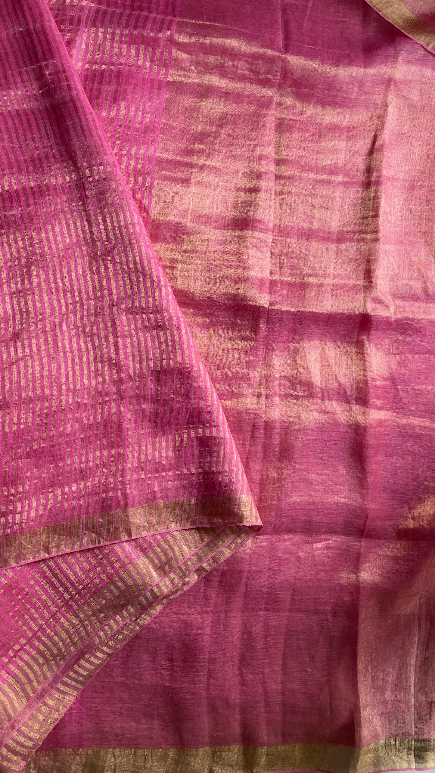 Bubblegum Linen Saree