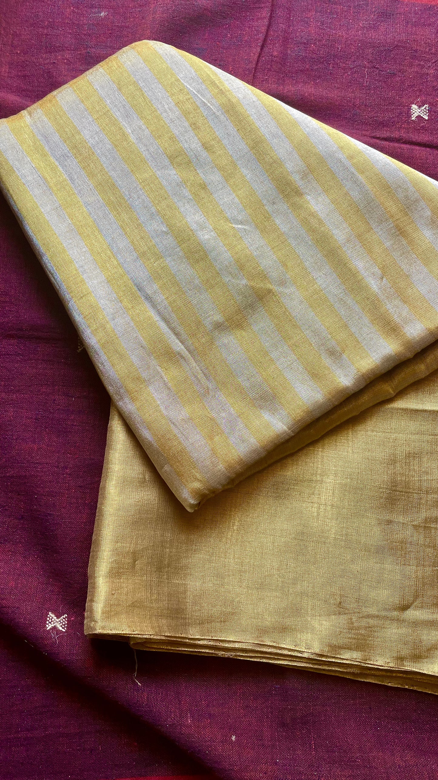 Tissue Chanderi silk Saree (half n half)