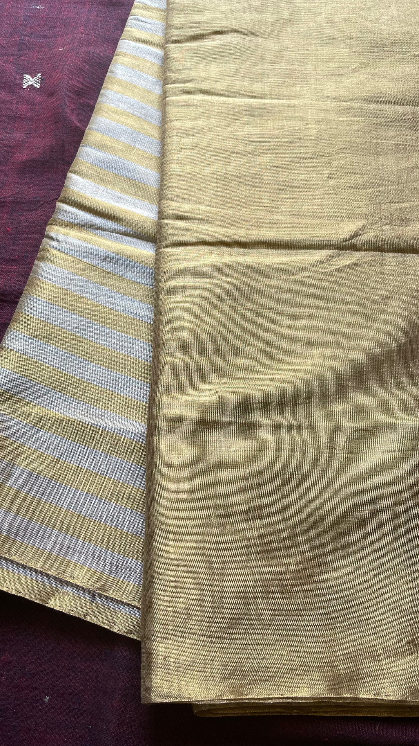 Tissue Chanderi silk Saree (half n half)