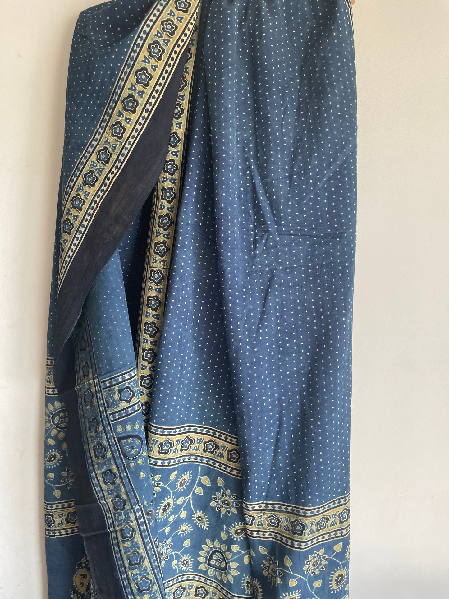 Ajrakh Handblock Printed Cotton Dupatta.