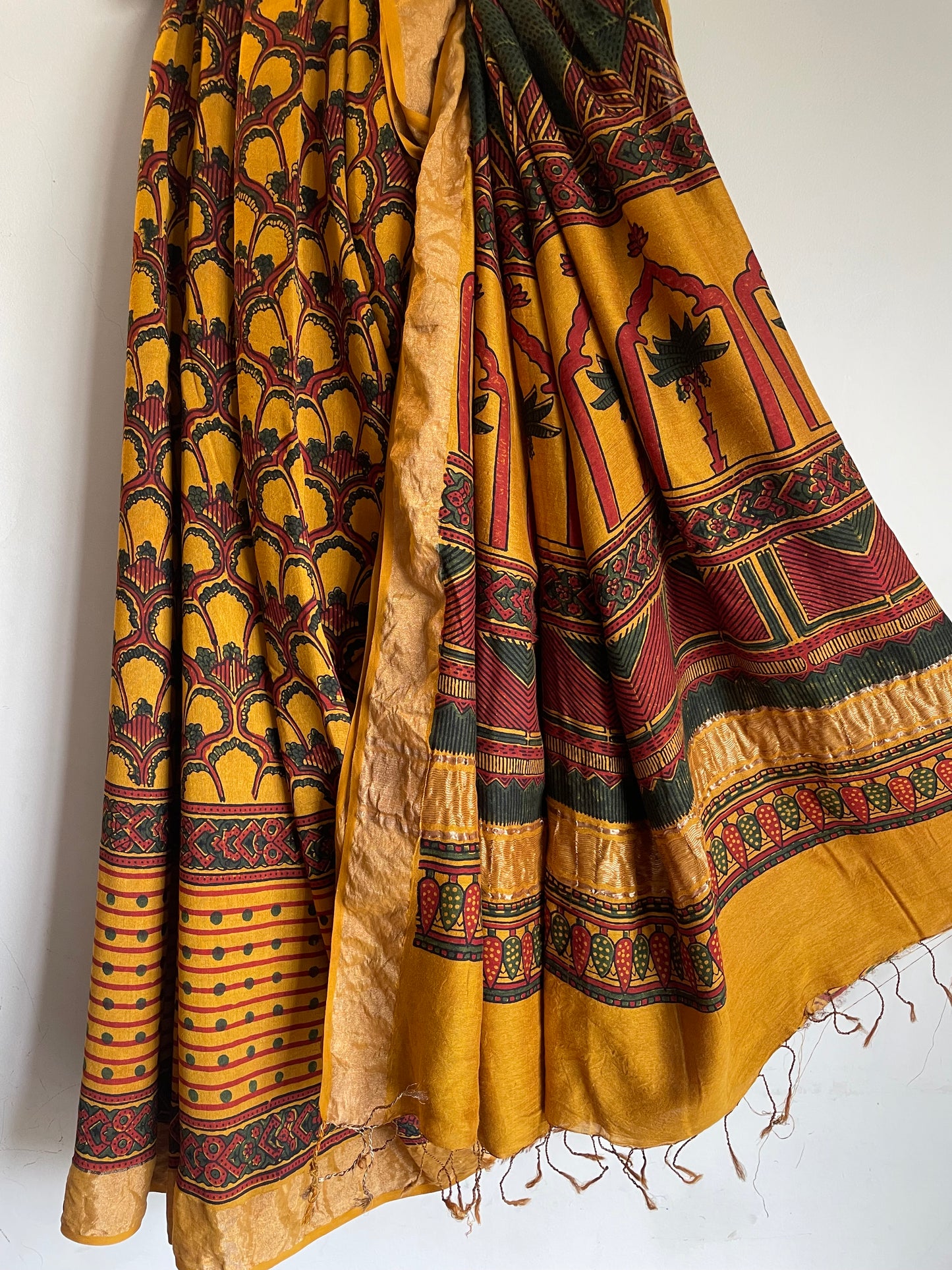 AJRAKH MULBERRY SILK SAREE