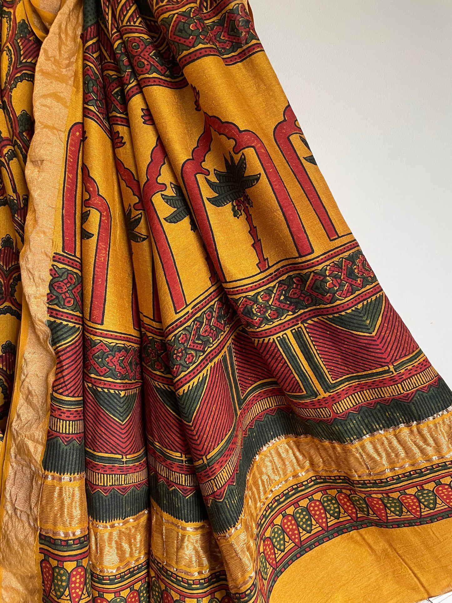 AJRAKH MULBERRY SILK SAREE