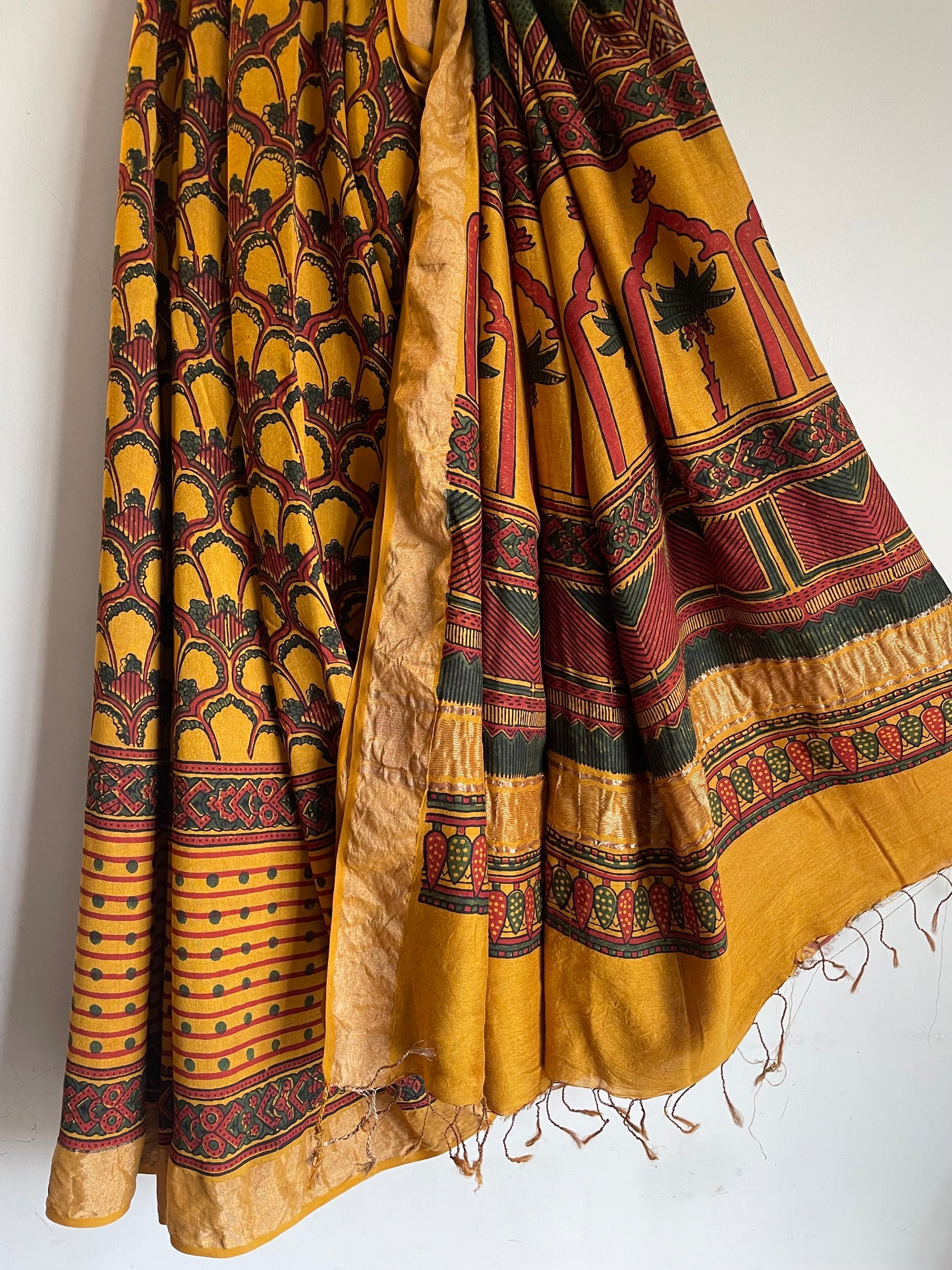 AJRAKH MULBERRY SILK SAREE