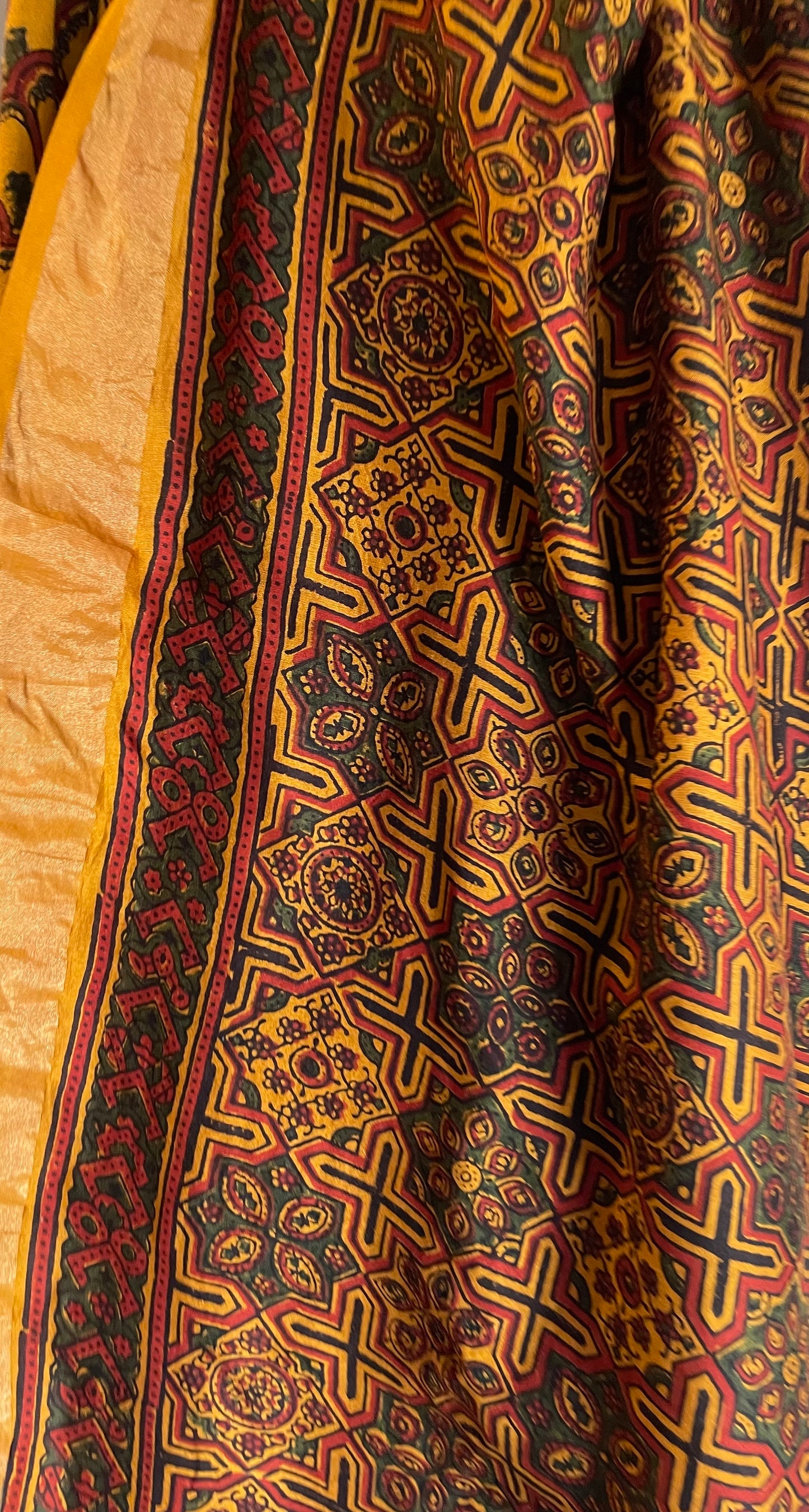 AJRAKH MULBERRY SILK SAREE