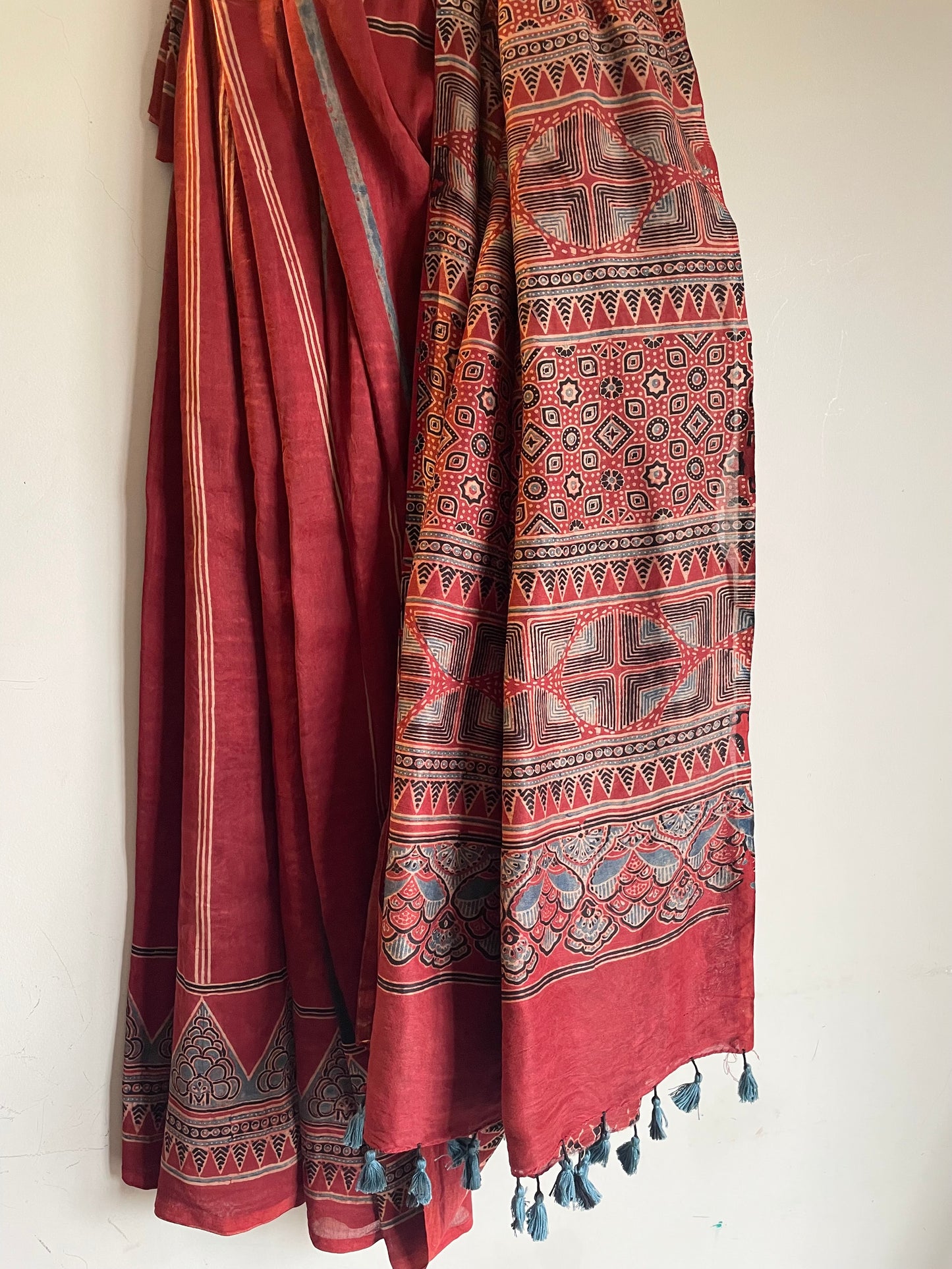 AJARKH CHANDERI SAREE.