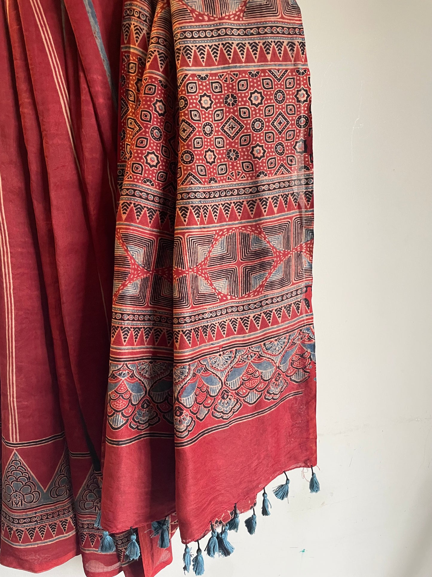 AJARKH CHANDERI SAREE.