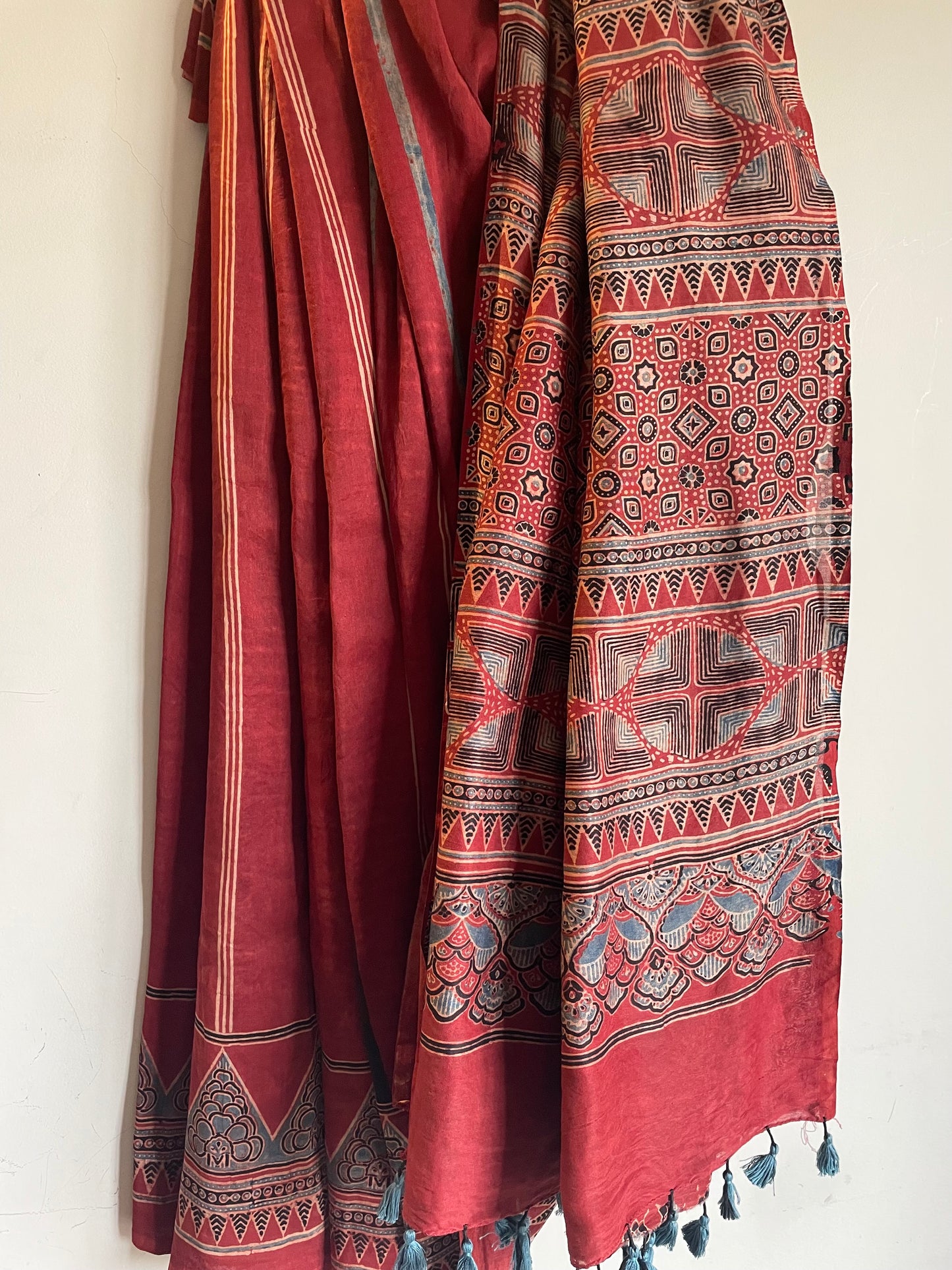 AJARKH CHANDERI SAREE.