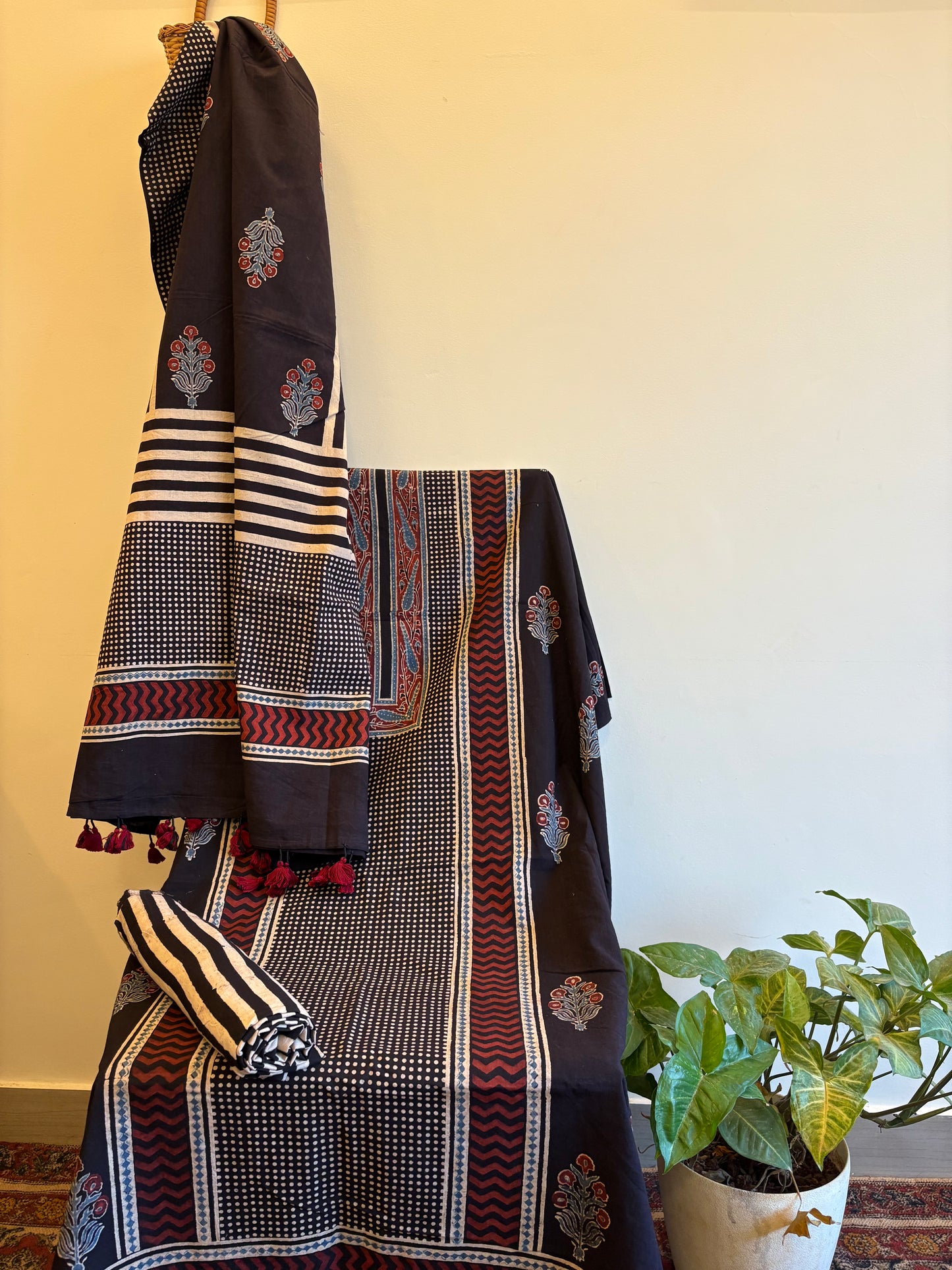 AJRAKH COTTON HANDBLOCK SUIT SET (3Piece)